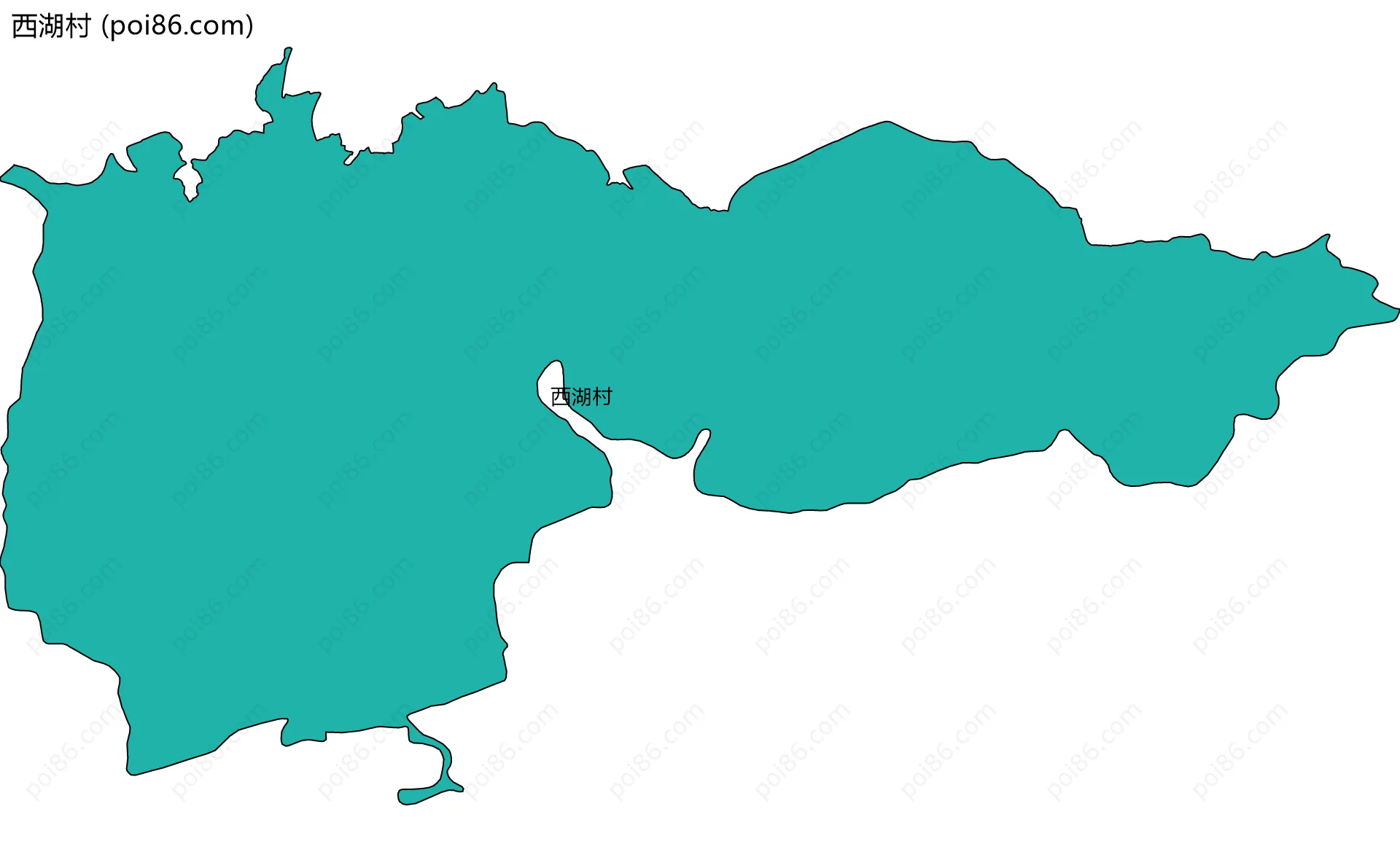 西湖村边界地图