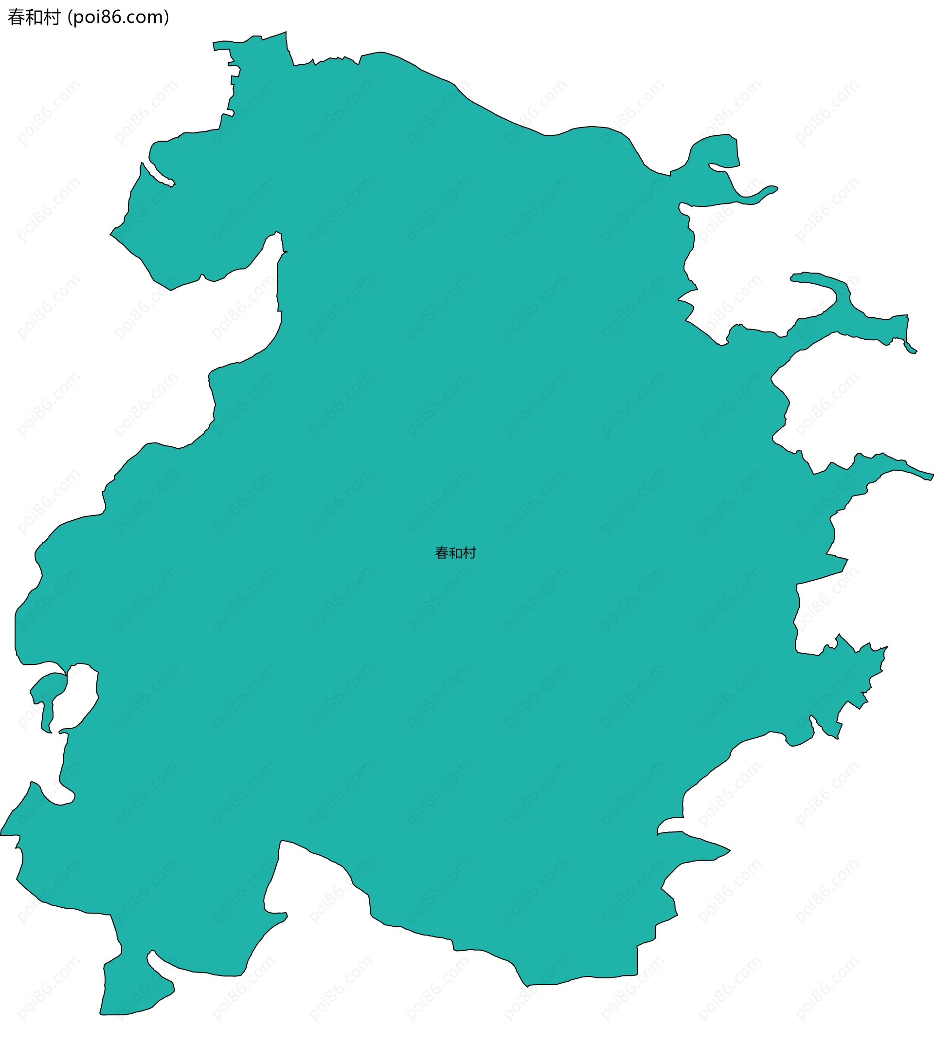 春和村边界地图
