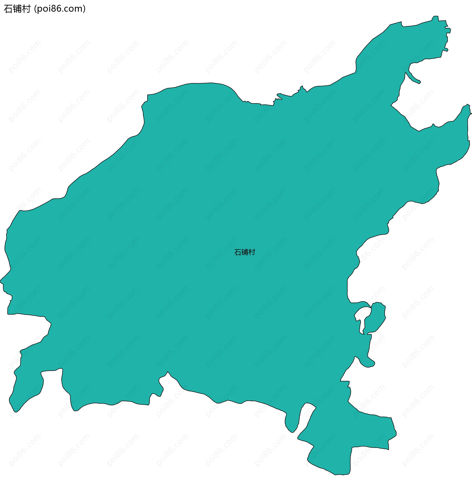 石铺村边界地图