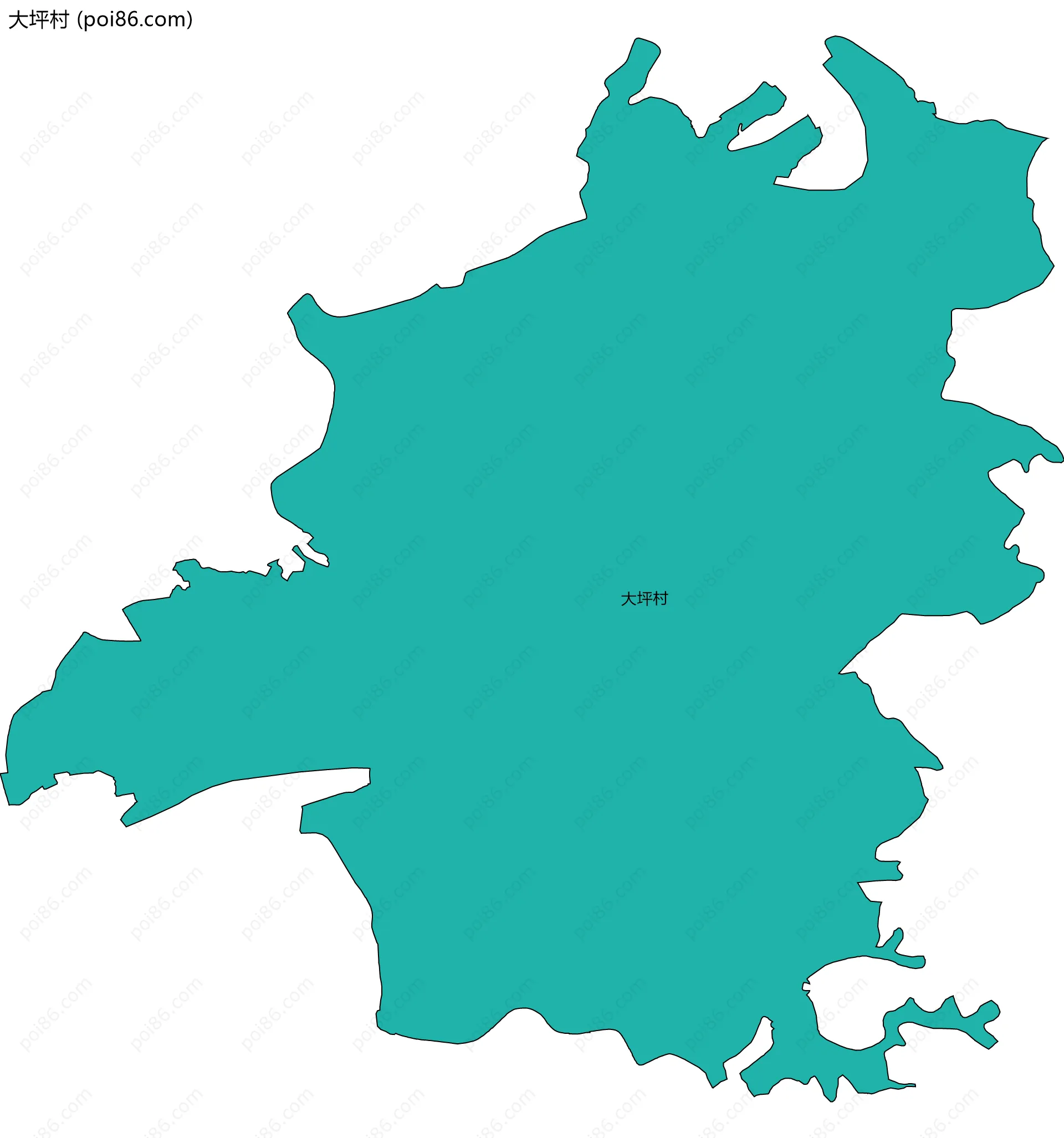 大坪村边界地图