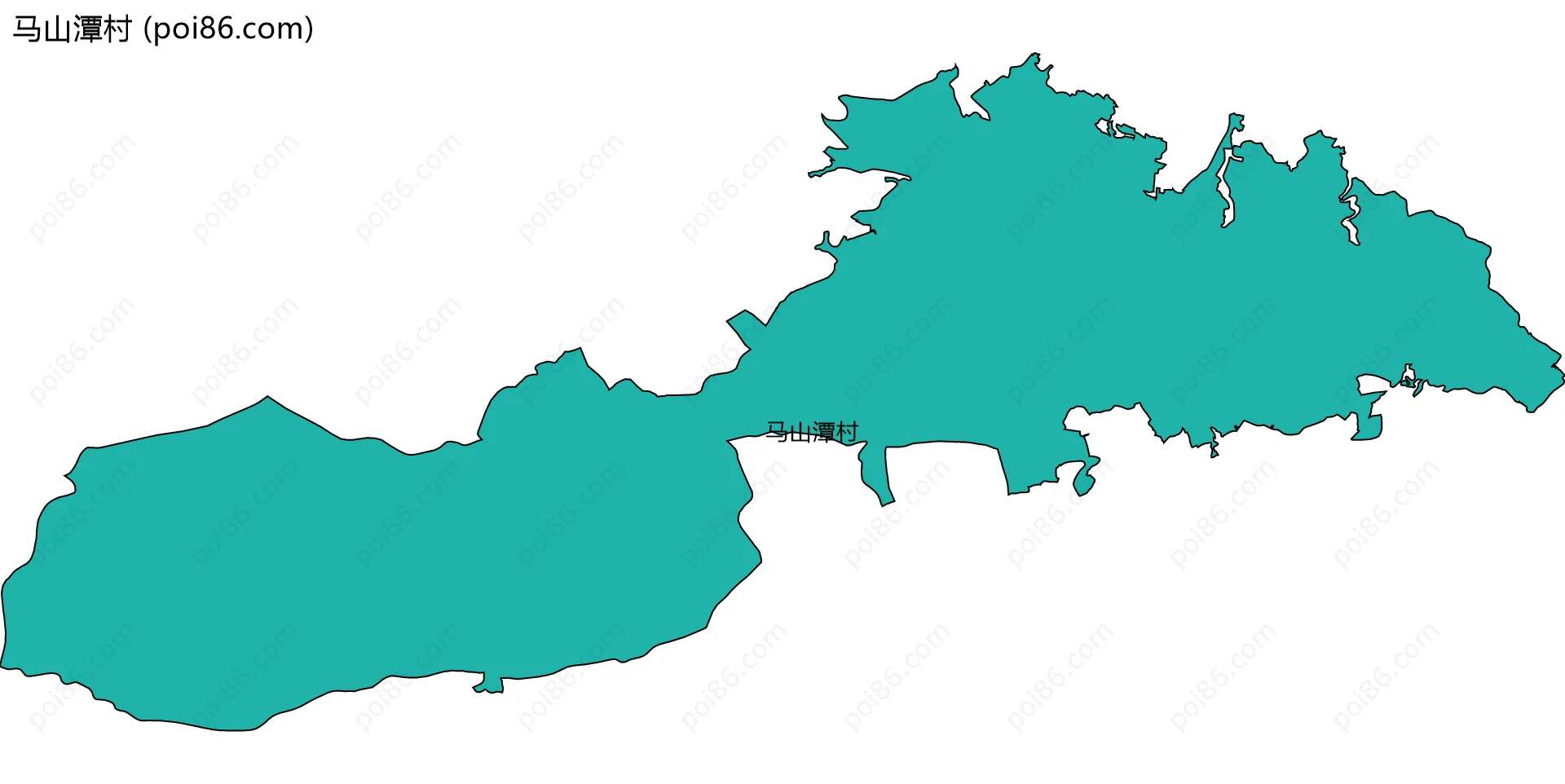 马山潭村边界地图