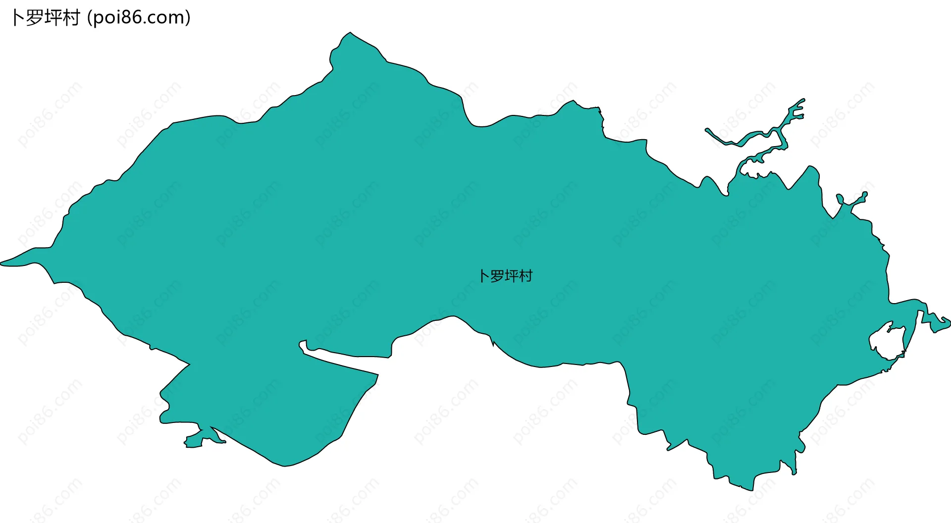 卜罗坪村边界地图