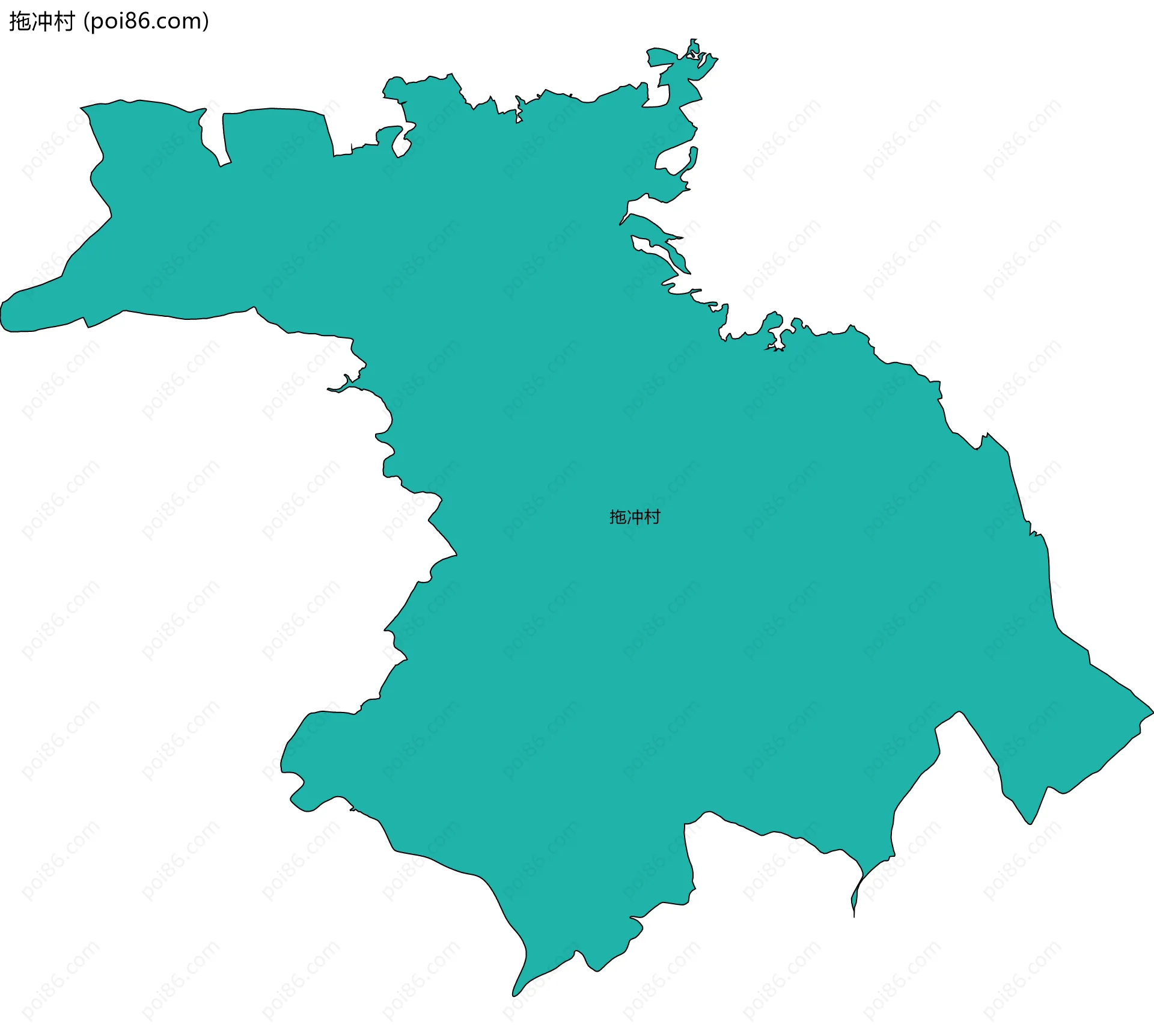 拖冲村边界地图