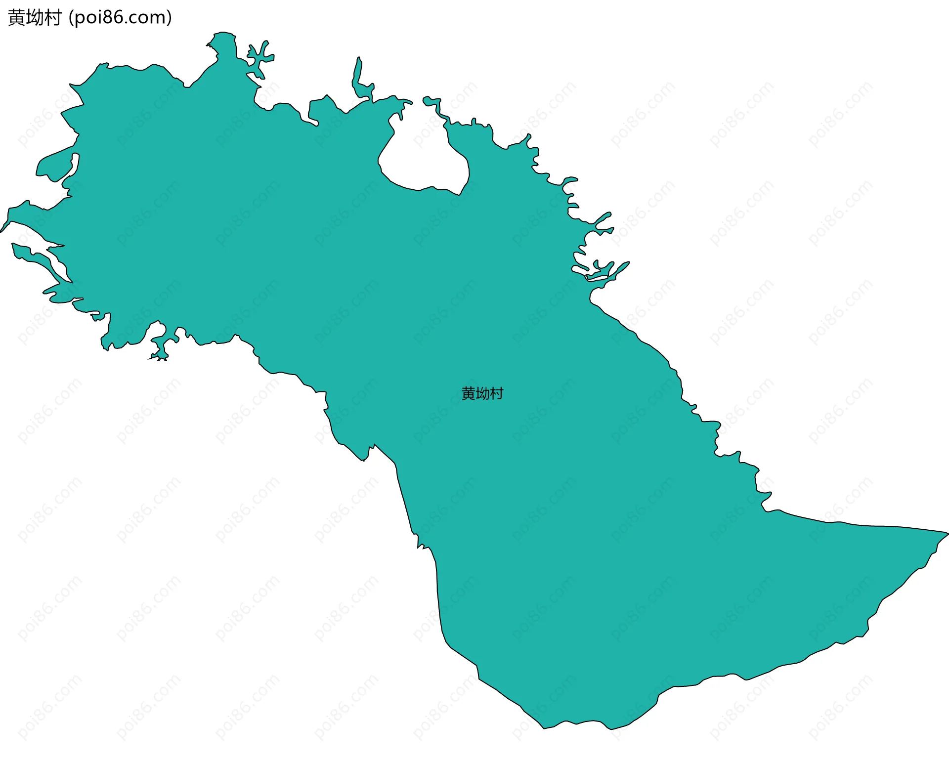 黄坳村边界地图