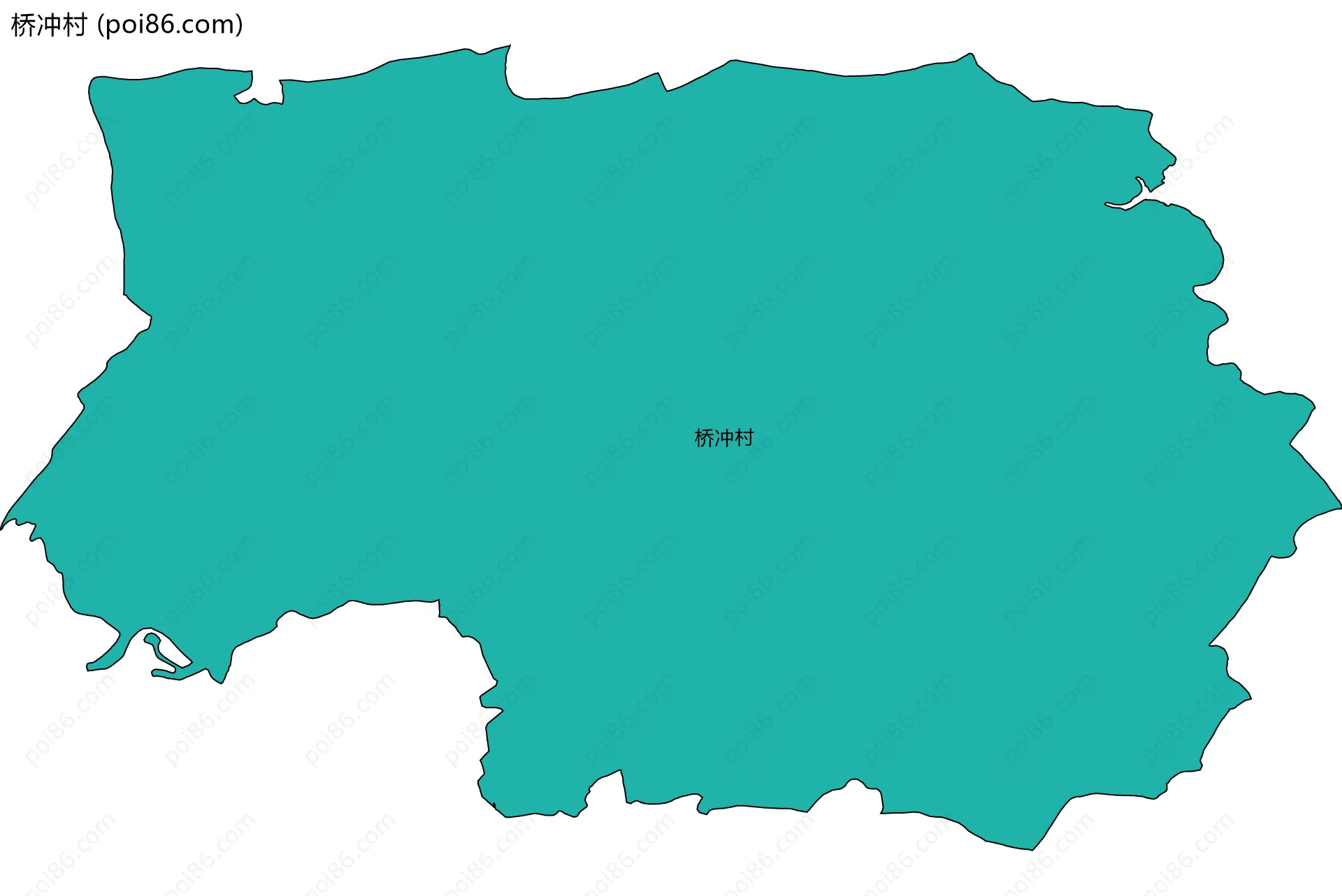 桥冲村边界地图