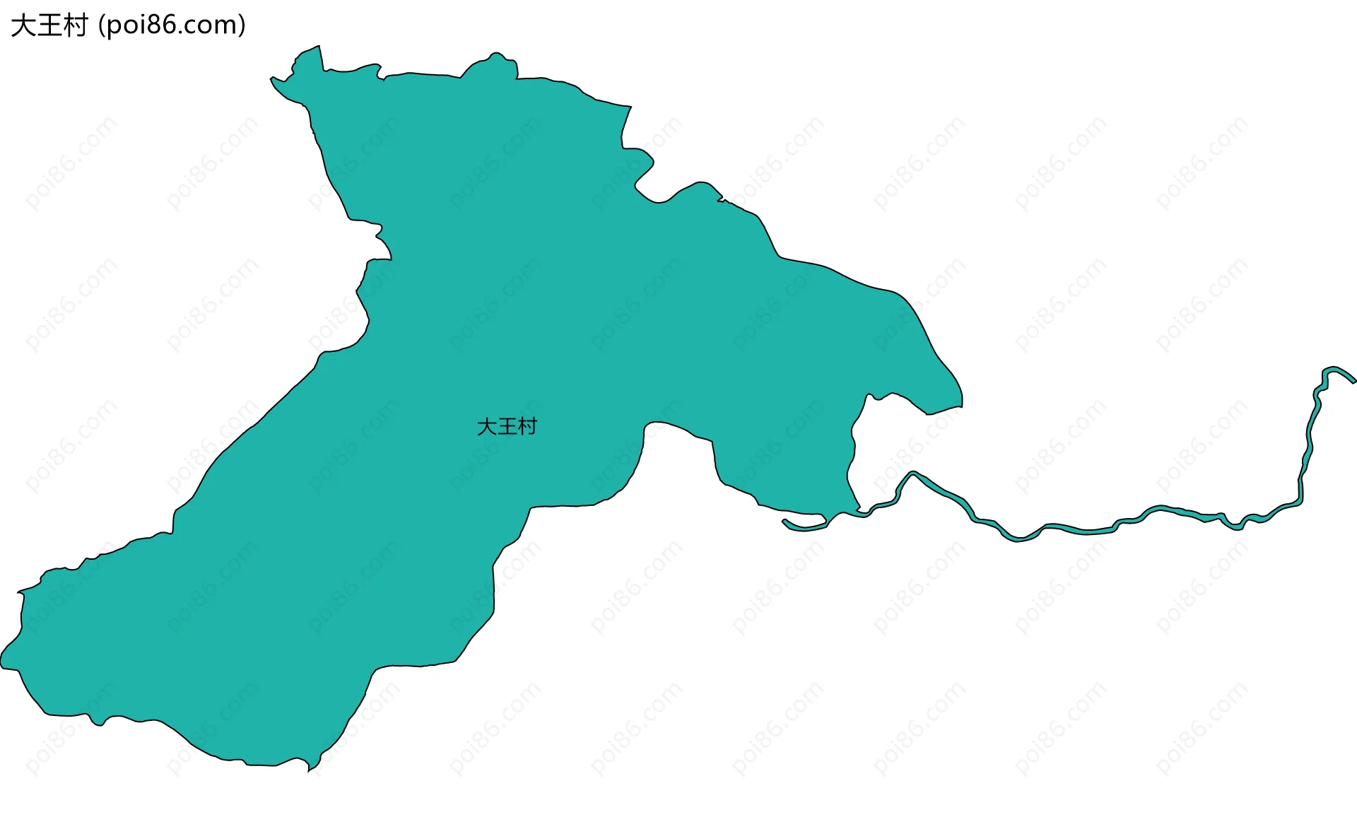 大王村边界地图