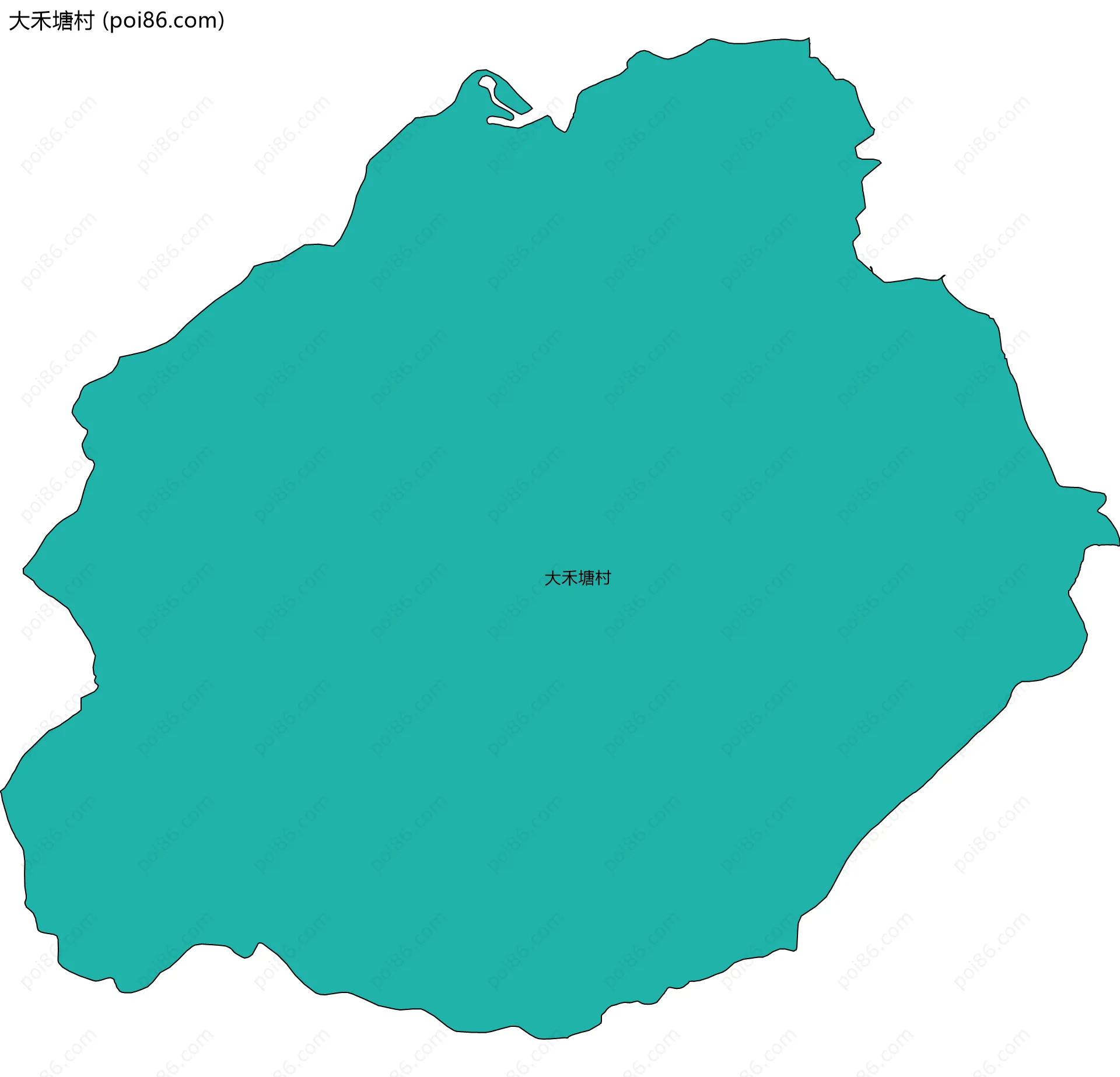 大禾塘村边界地图