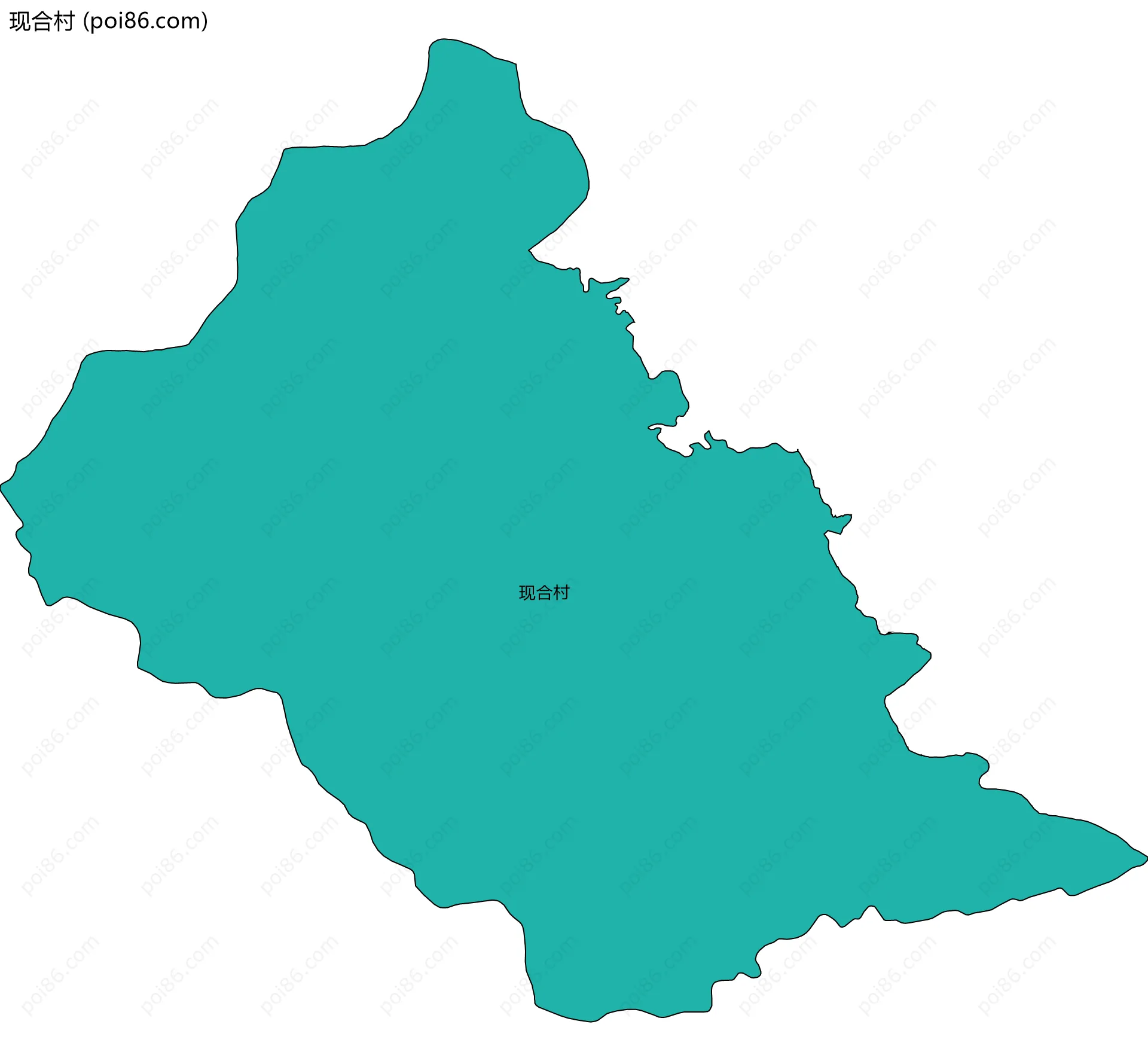 现合村边界地图