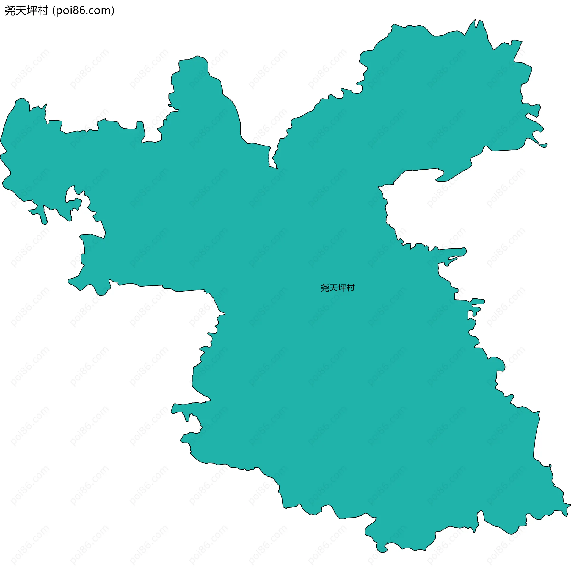 尧天坪村边界地图