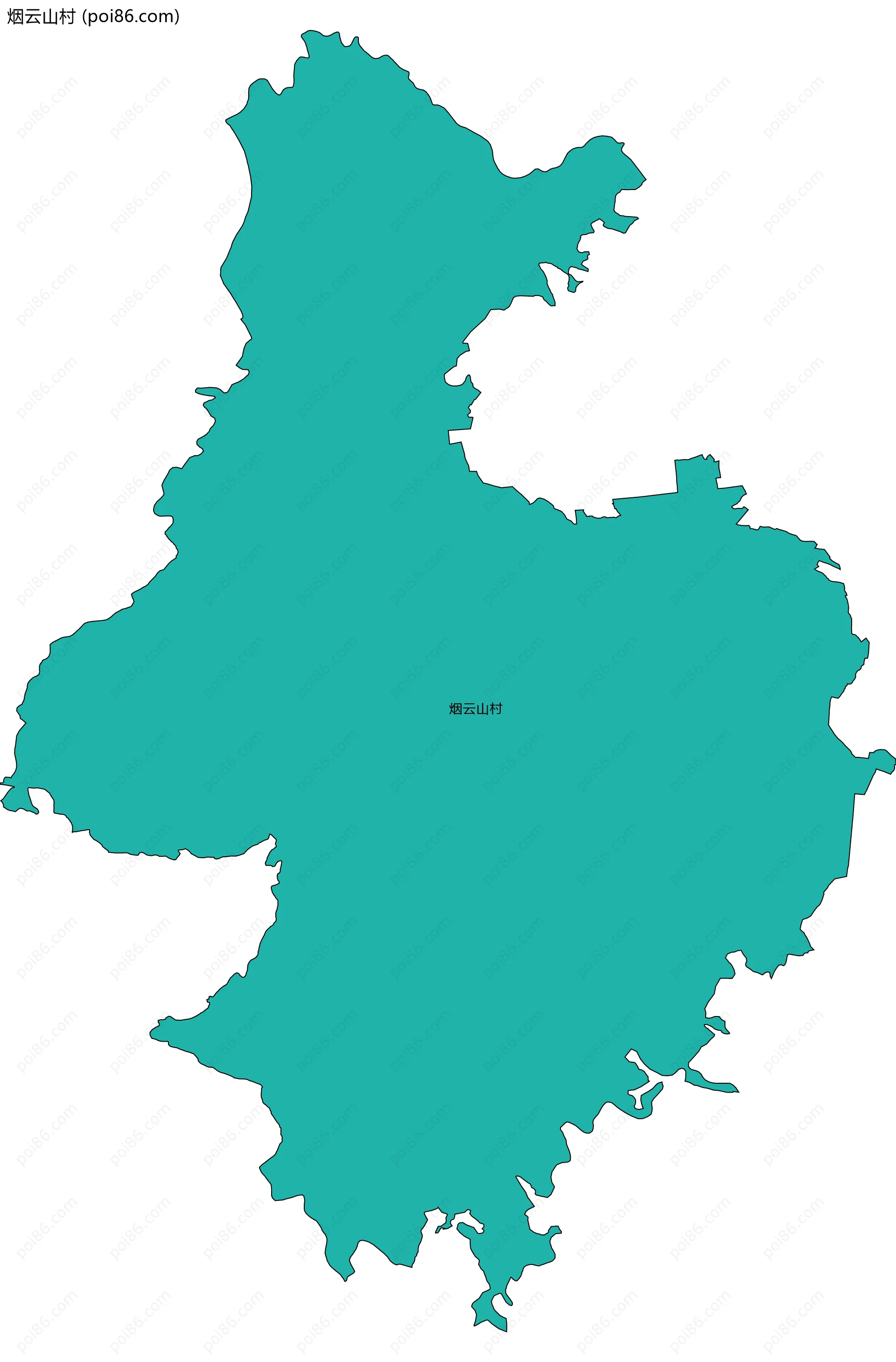 烟云山村边界地图