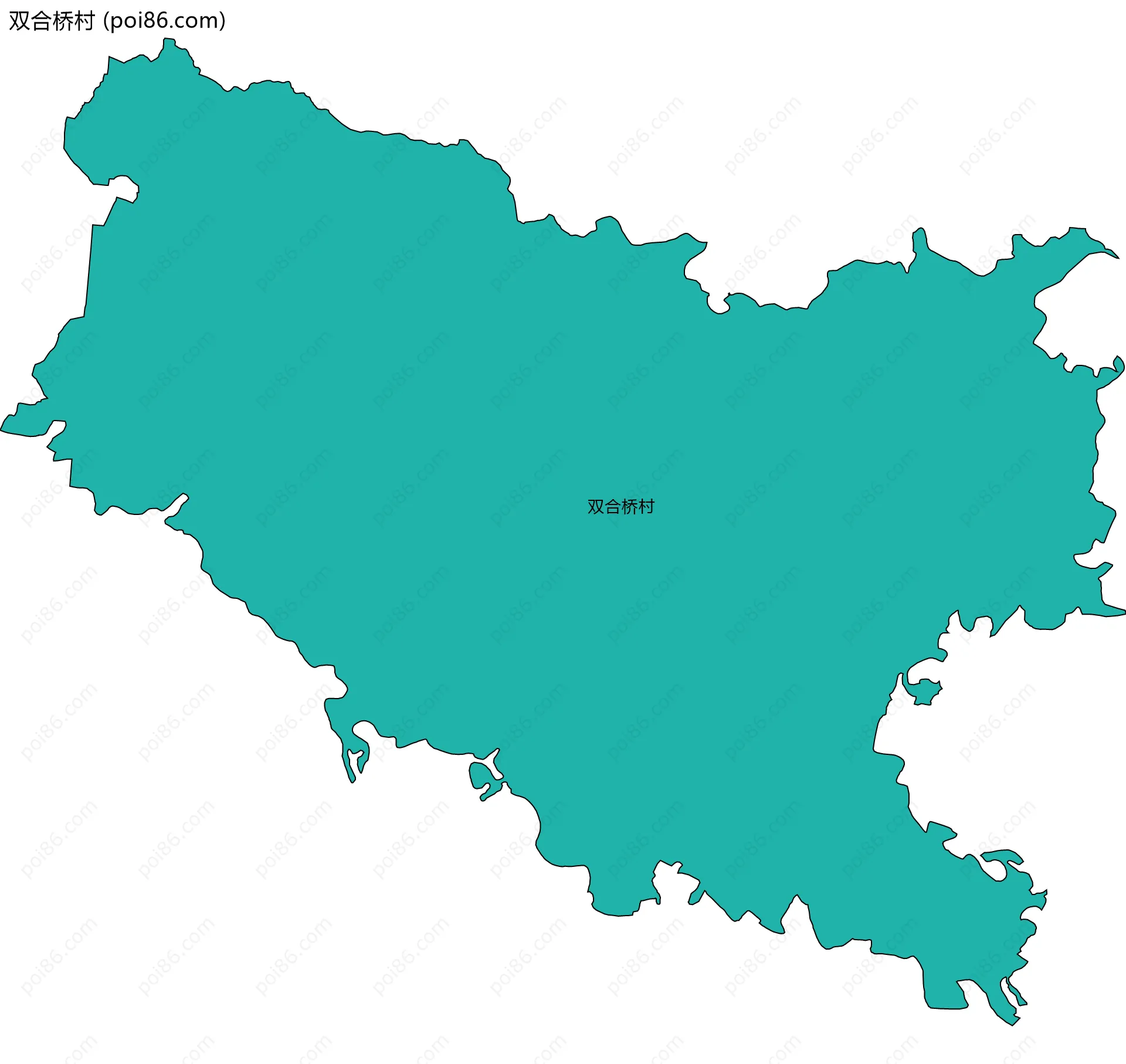 双合桥村边界地图