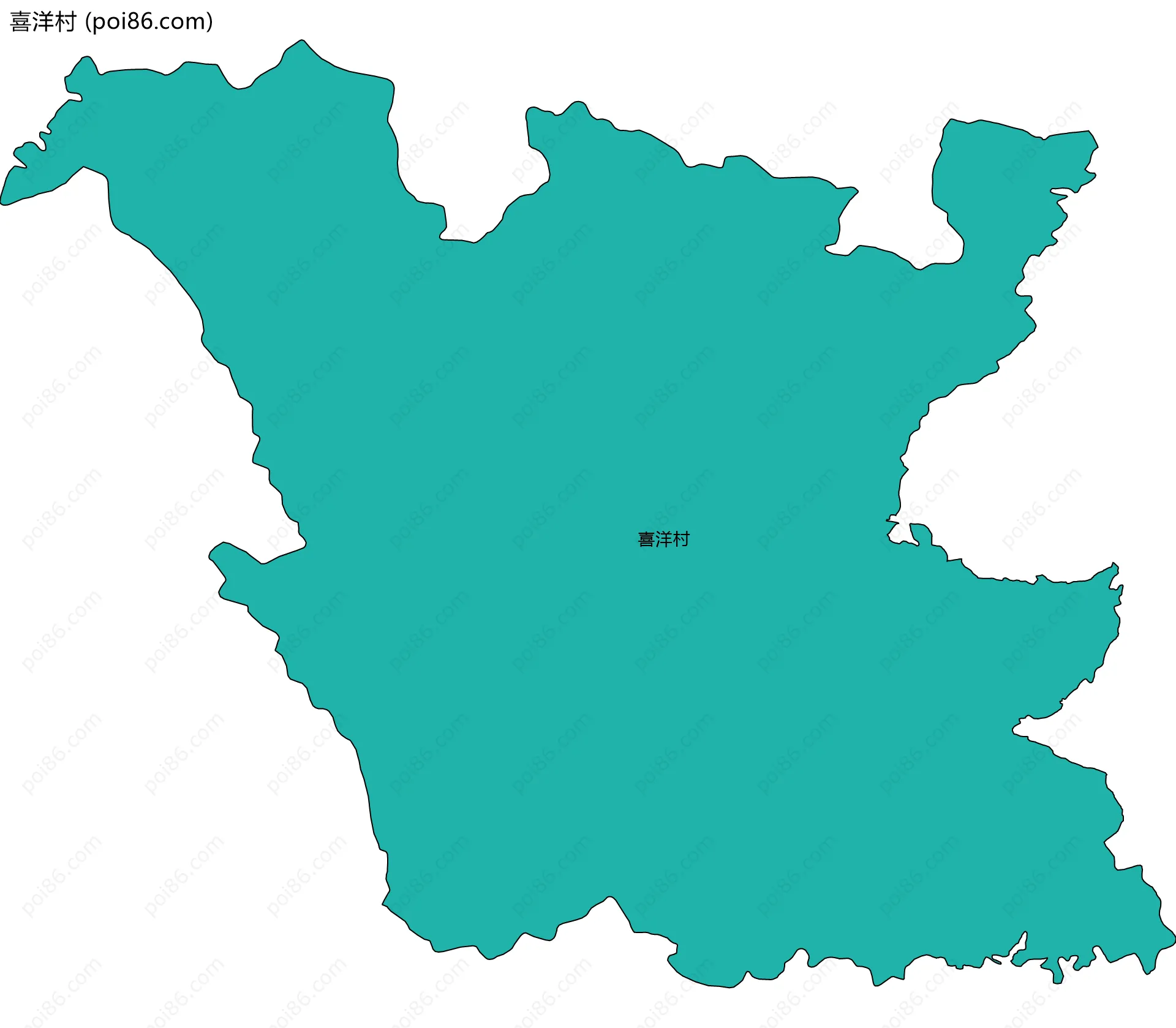 喜洋村边界地图