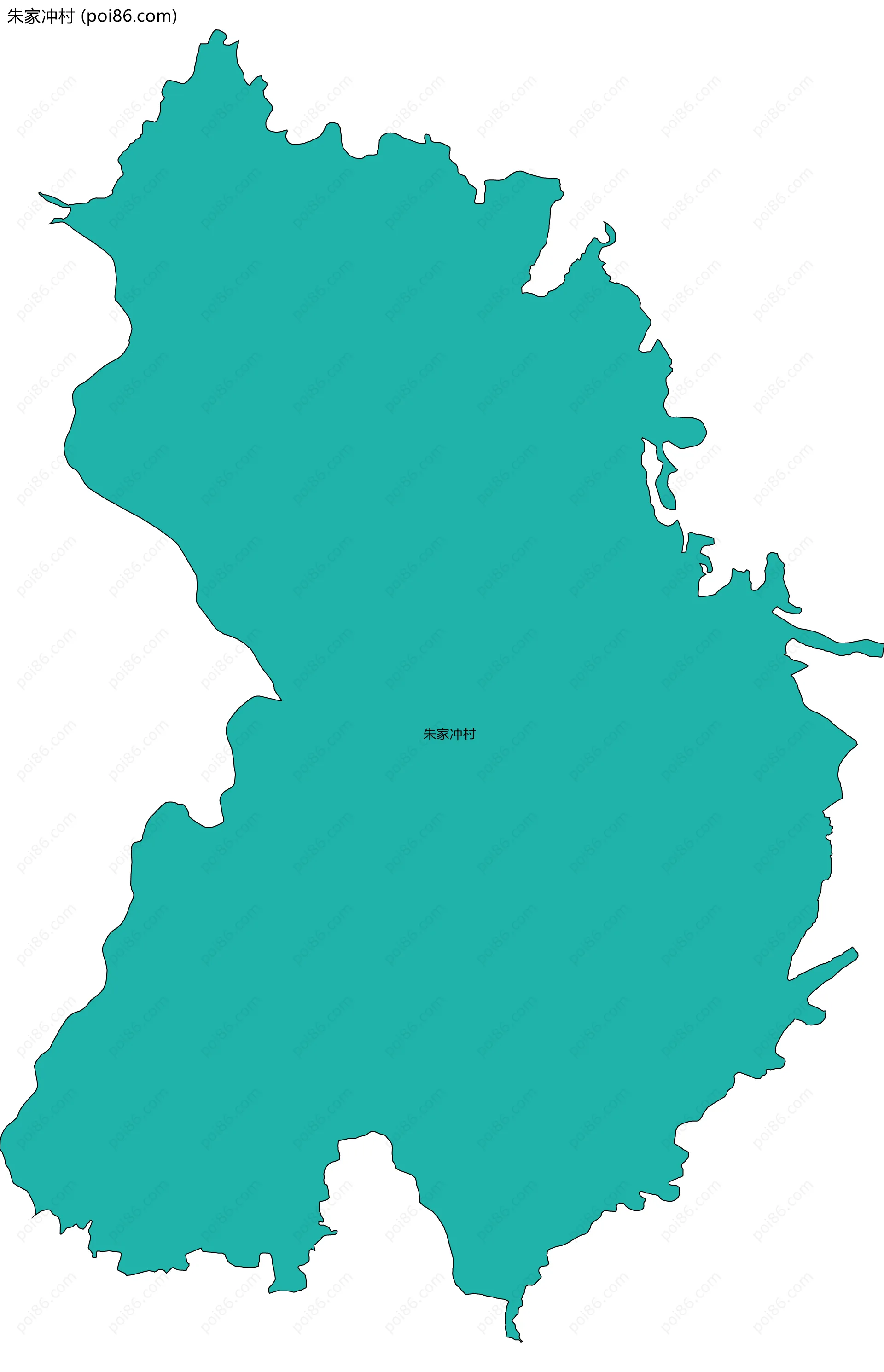 朱家冲村边界地图