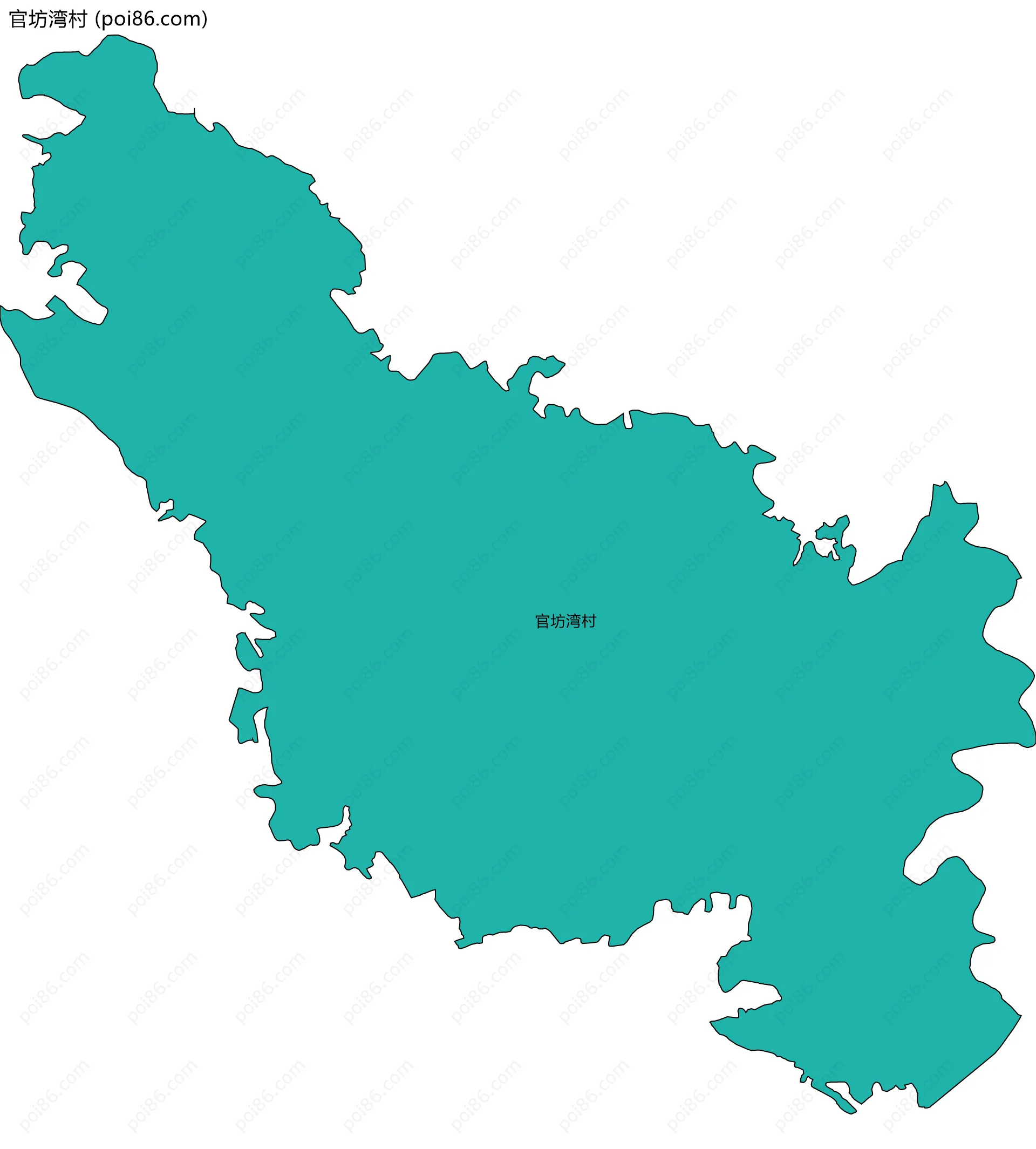 官坊湾村边界地图