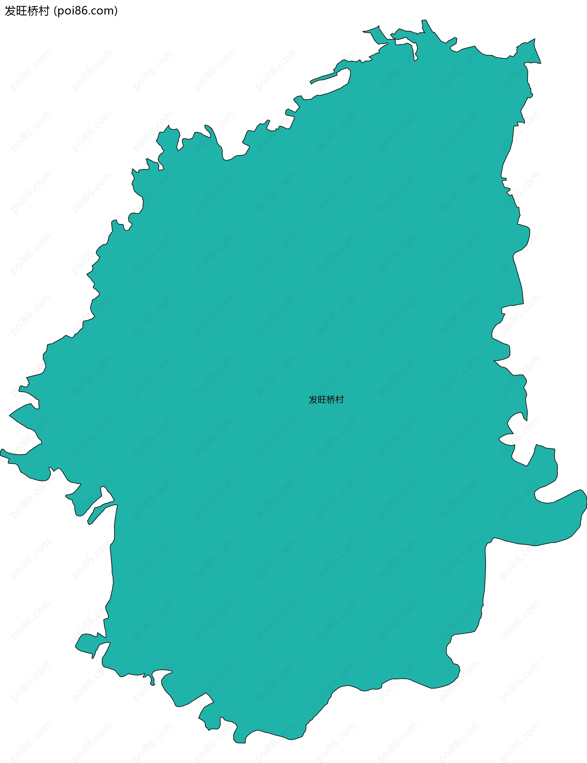发旺桥村边界地图