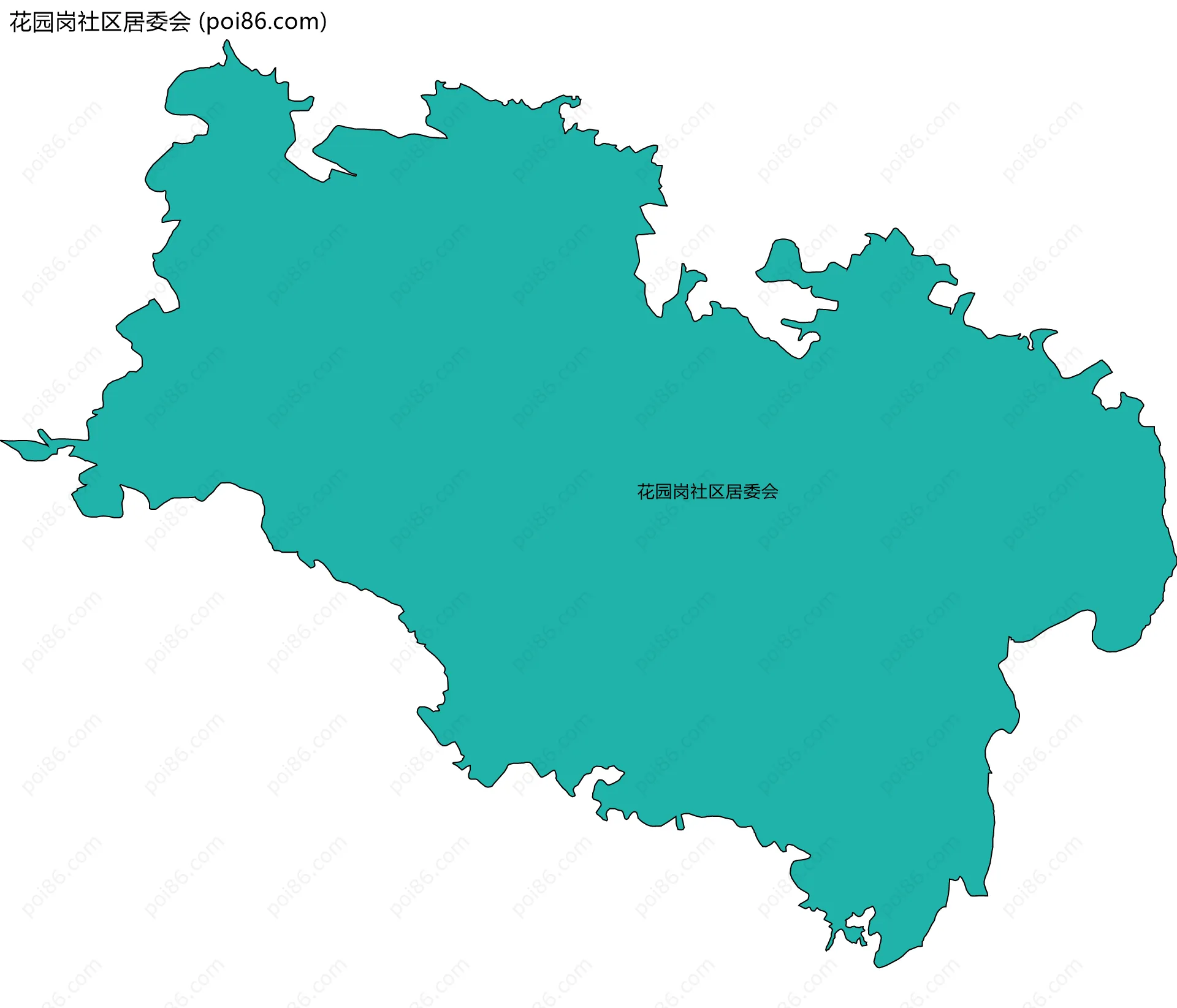 花园岗社区居委会边界地图