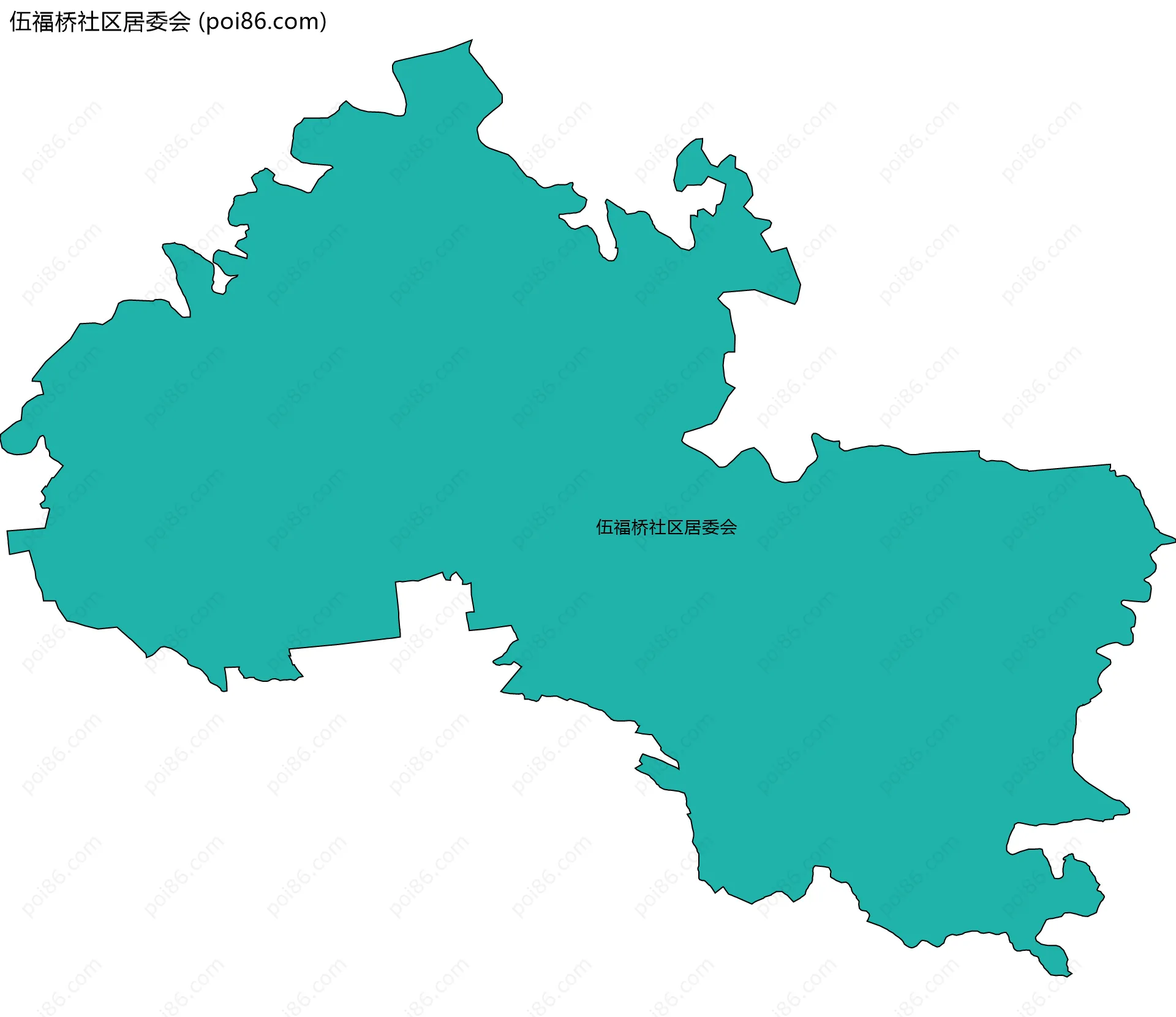 伍福桥社区居委会边界地图