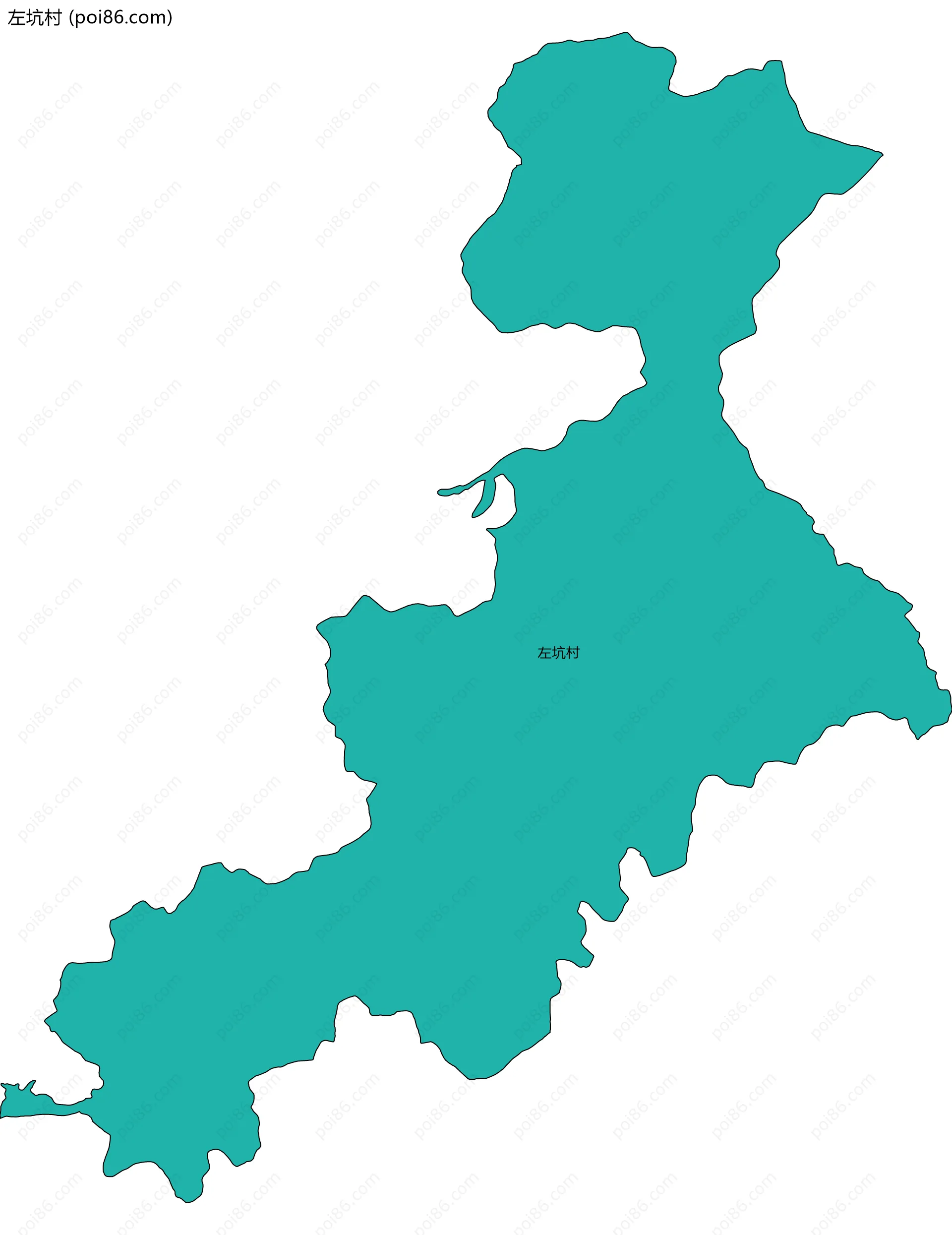 左坑村边界地图