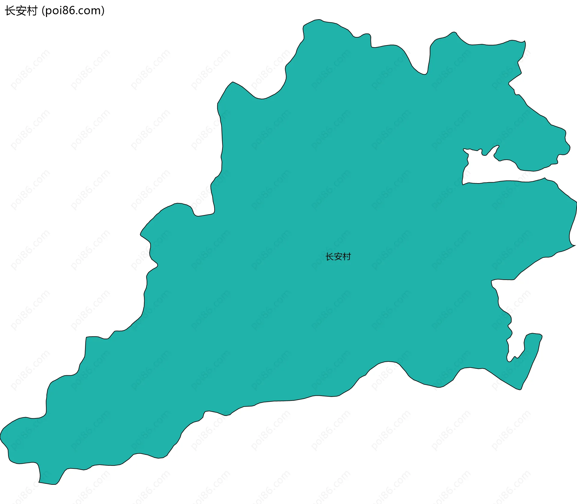 长安村边界地图