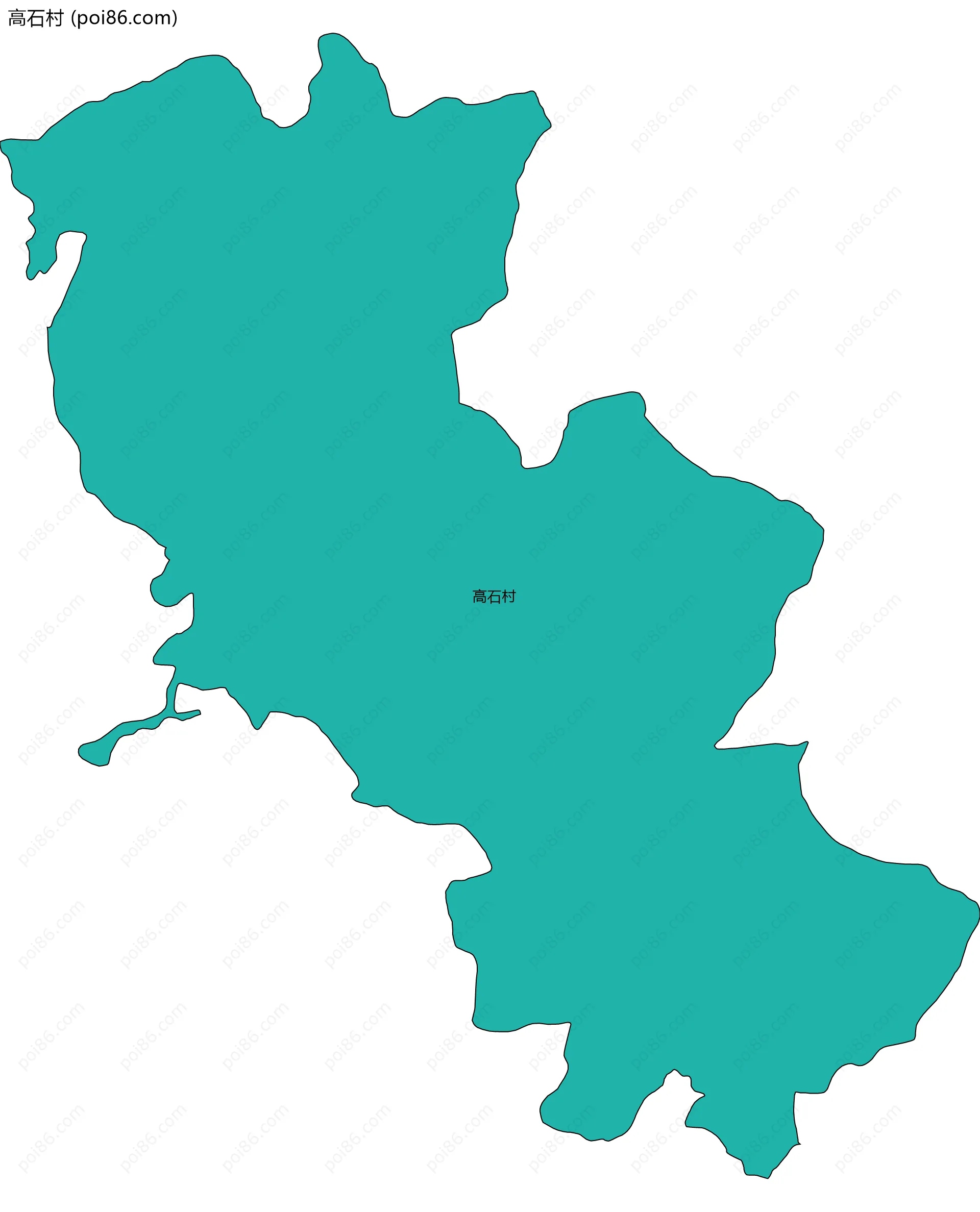 高石村边界地图