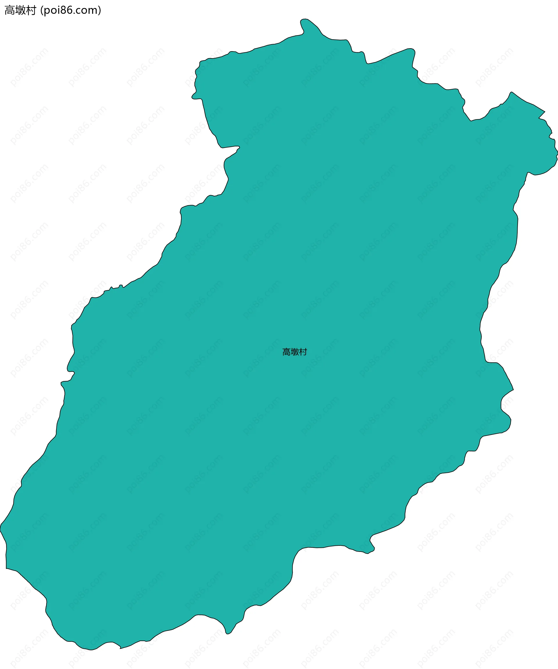 高墩村边界地图