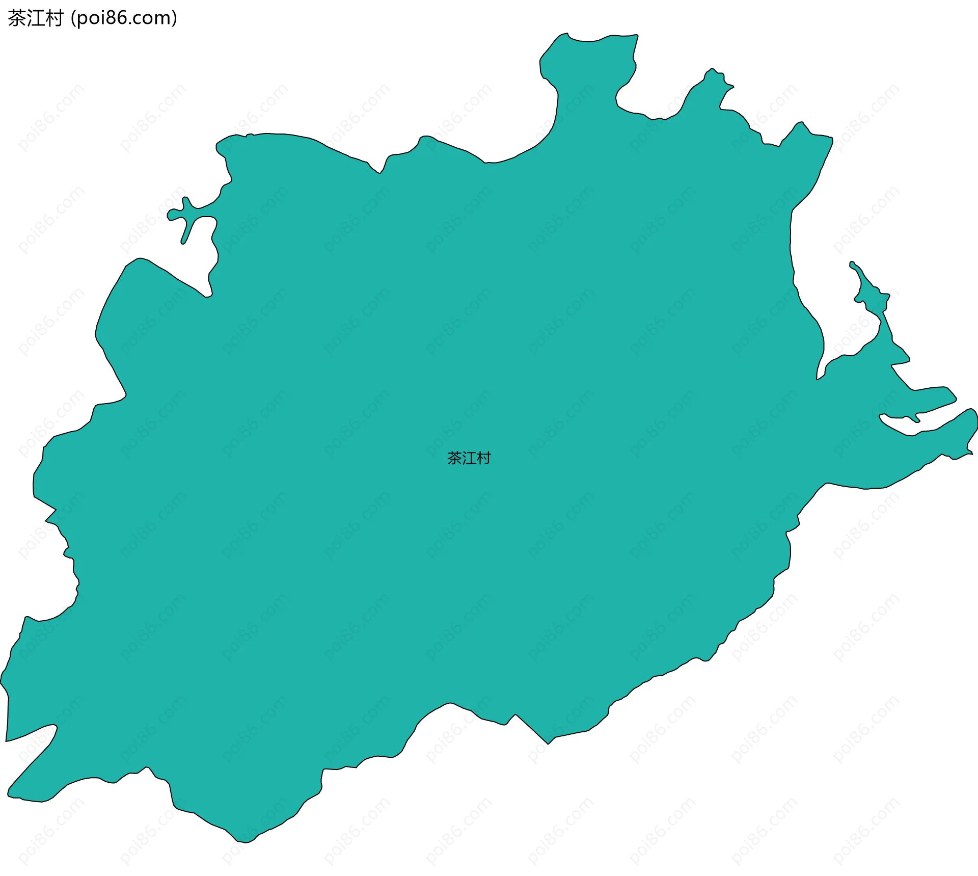 茶江村边界地图