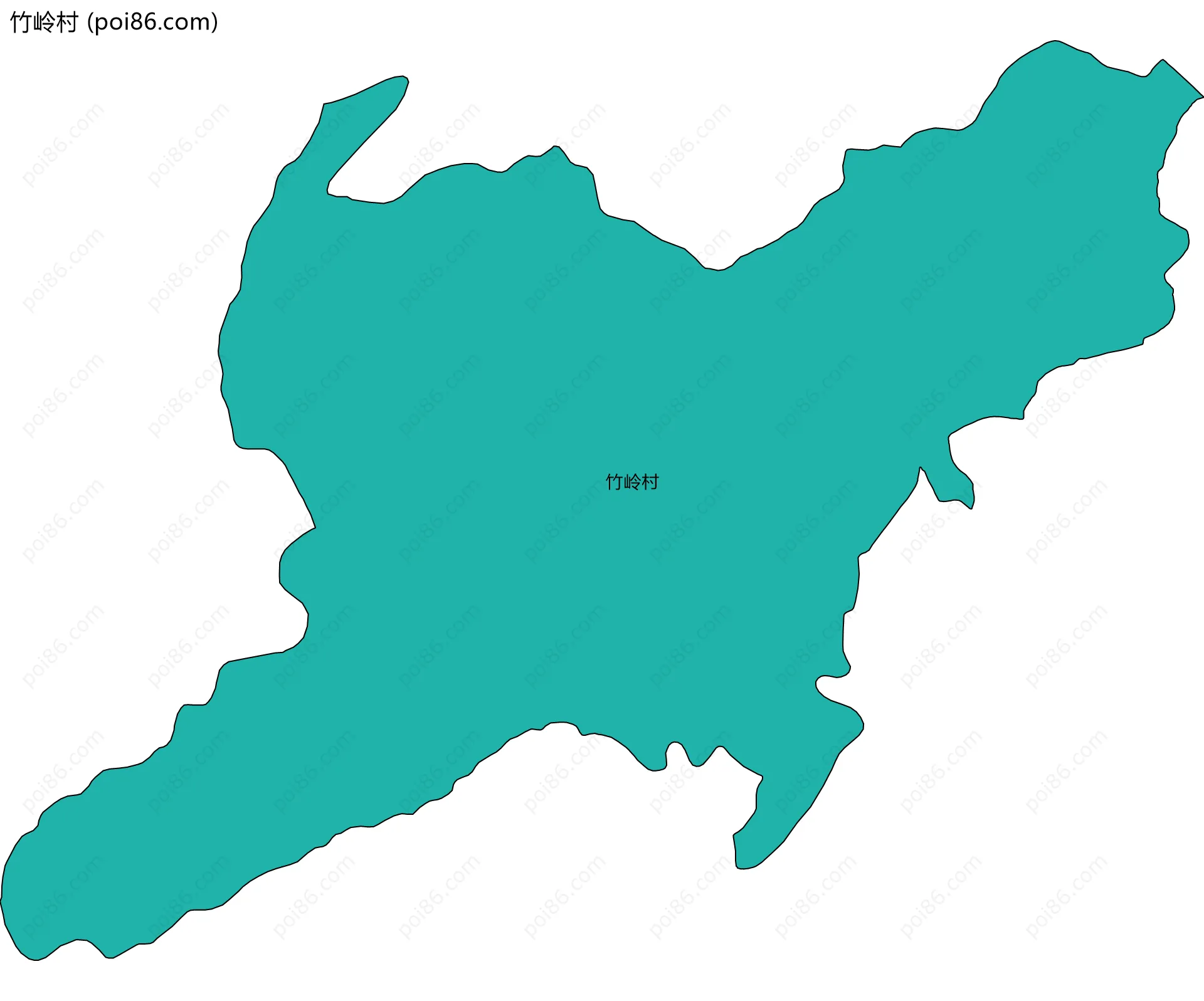 竹岭村边界地图