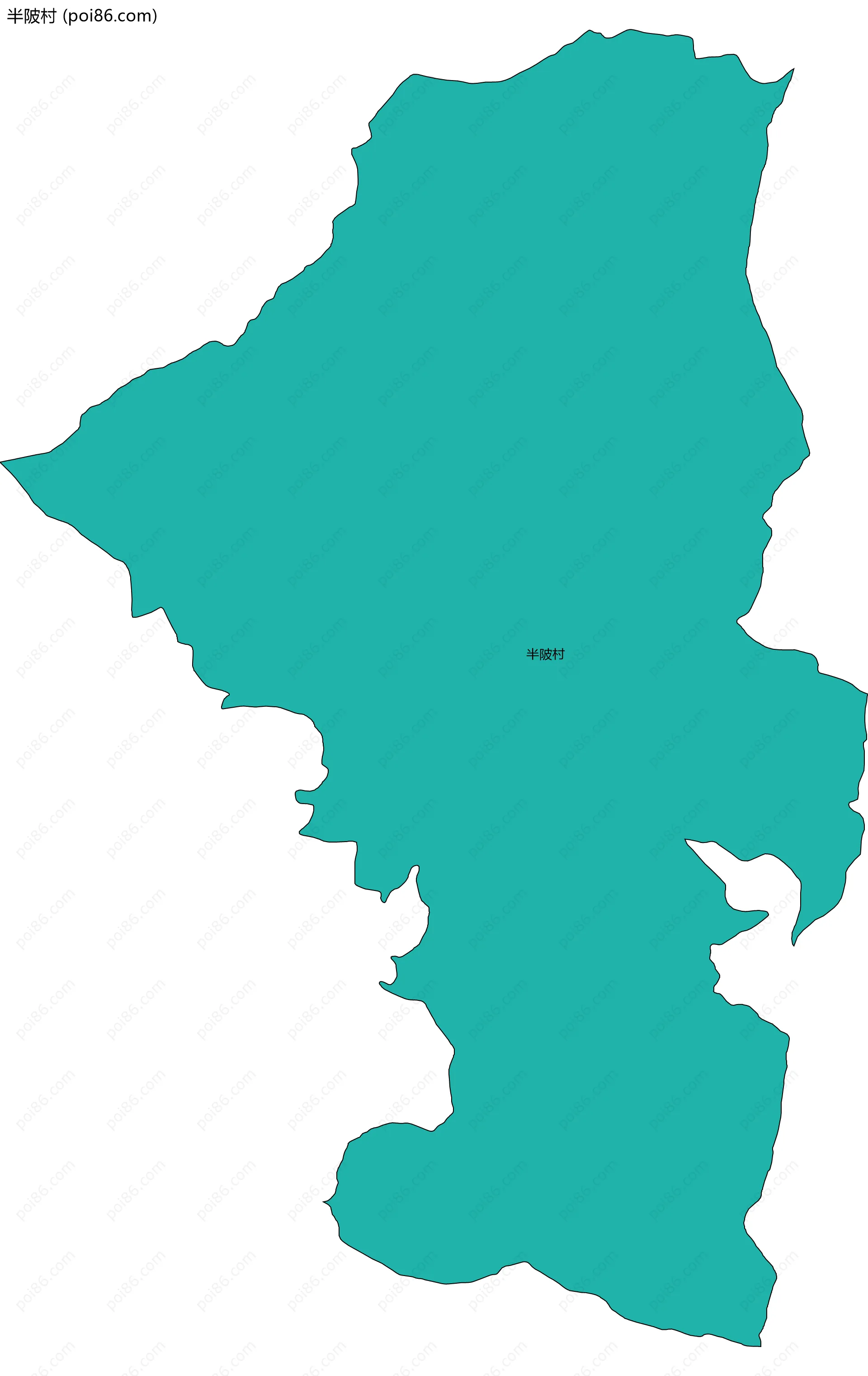 半陂村边界地图