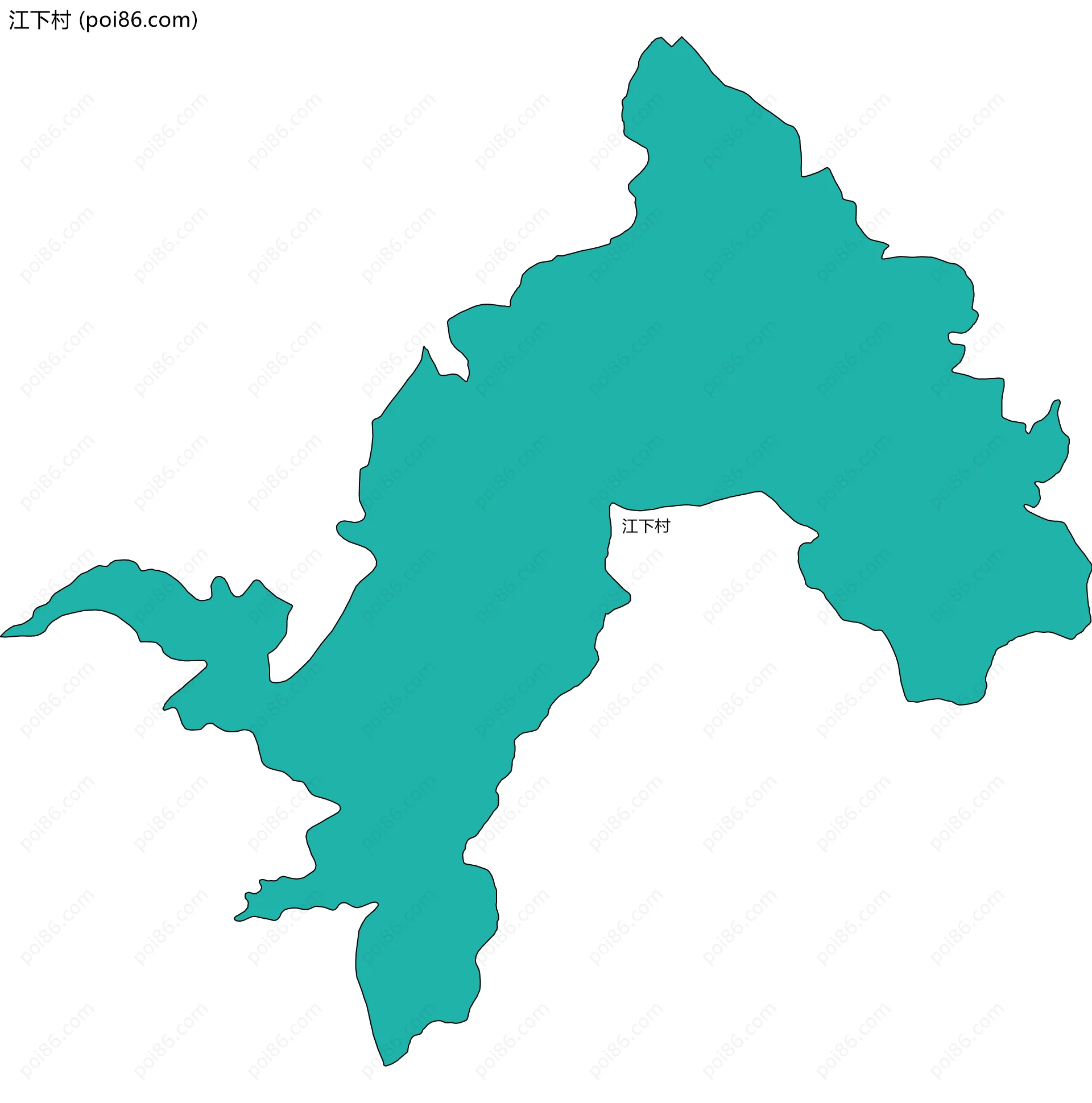 江下村边界地图