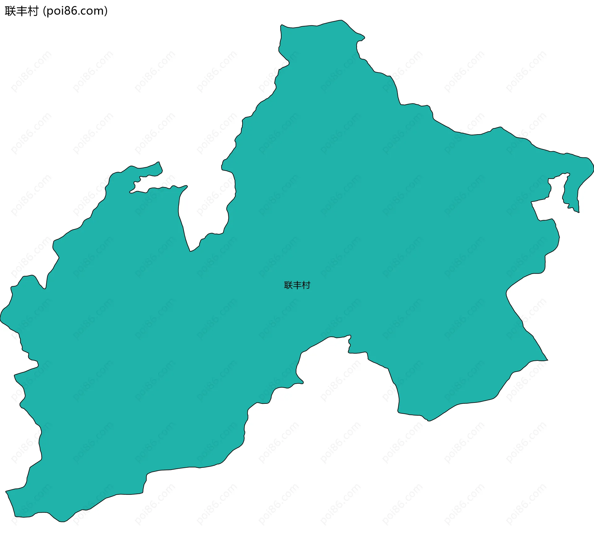 联丰村边界地图