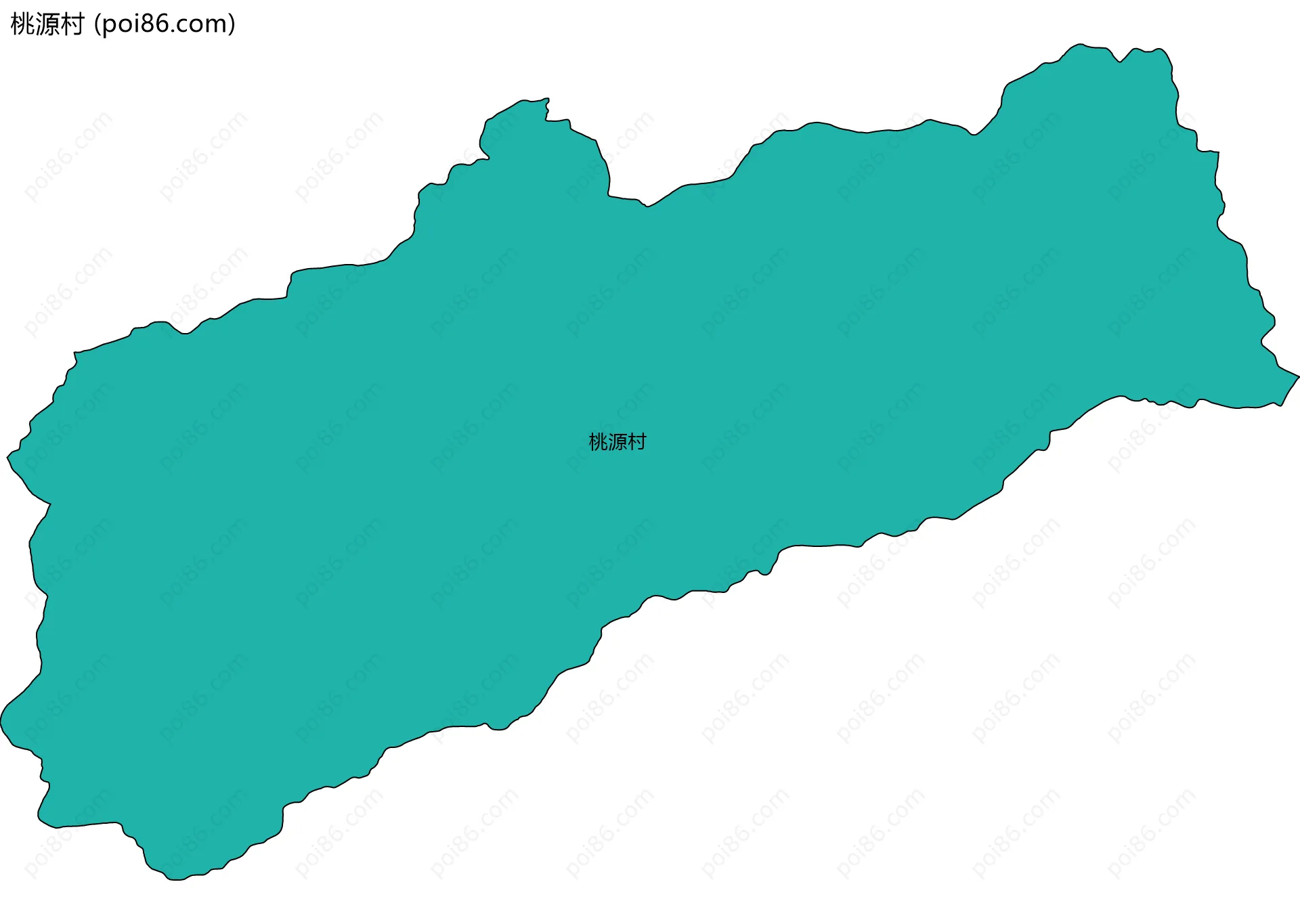 桃源村边界地图