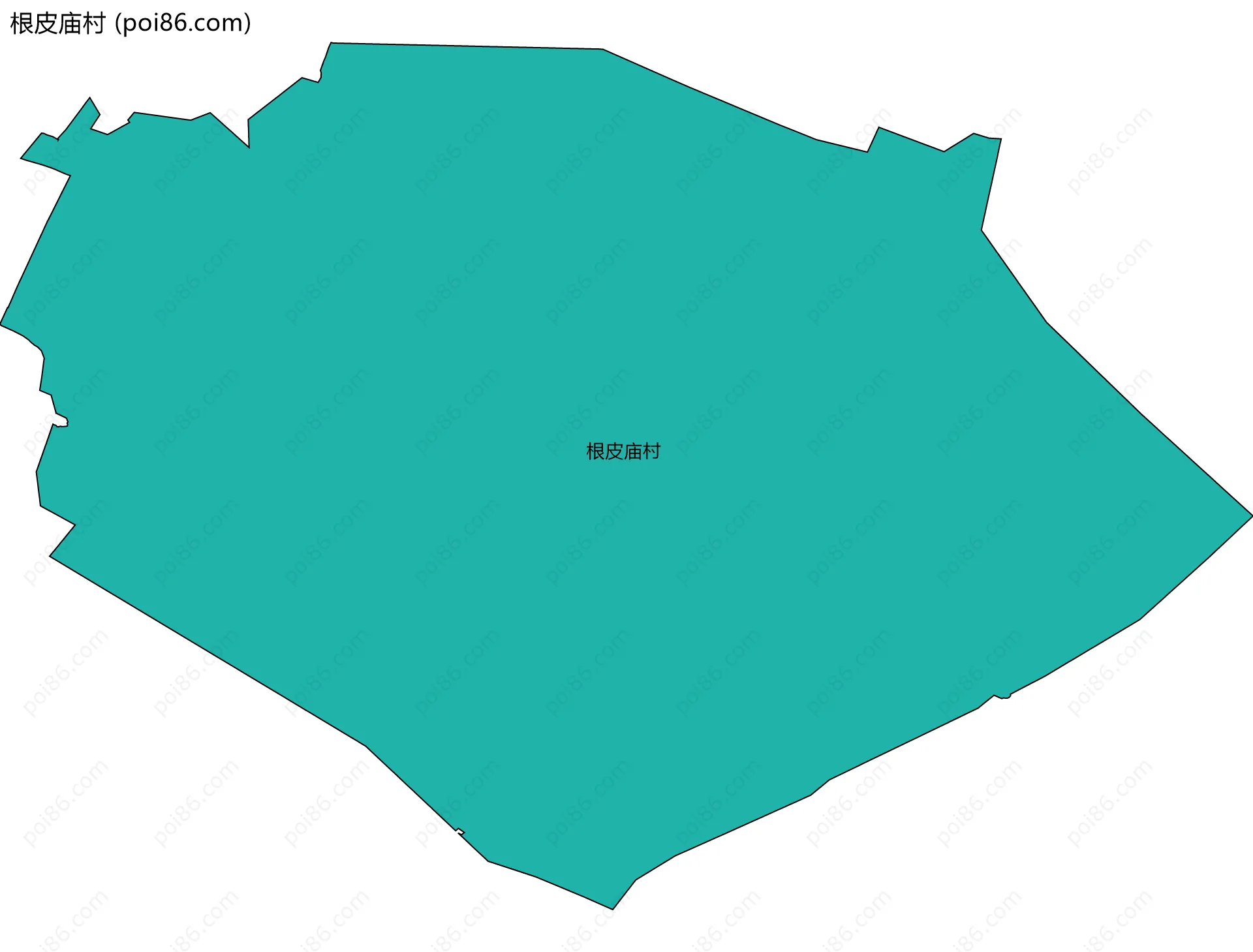 根皮庙村边界地图