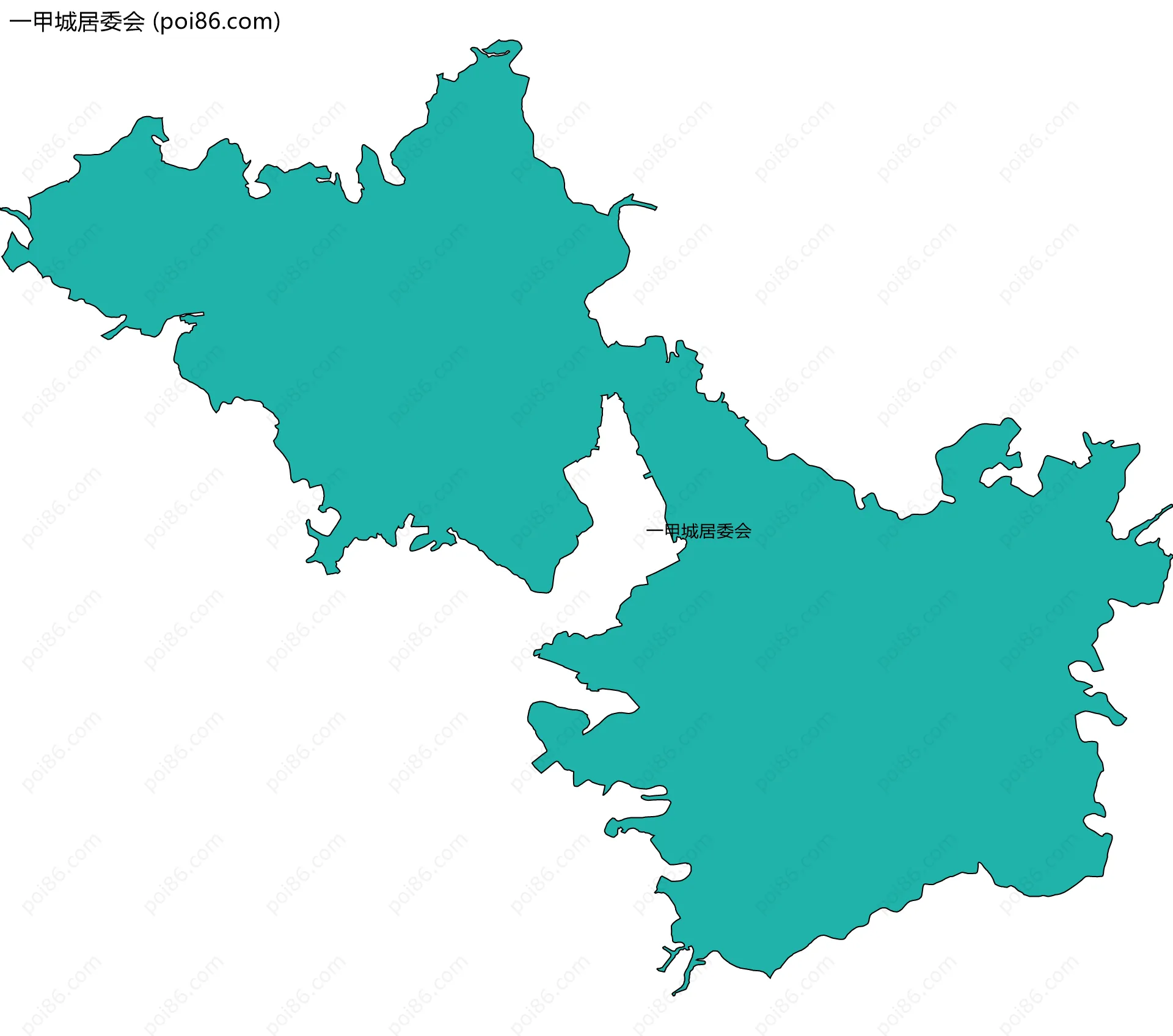 一甲城居委会边界地图