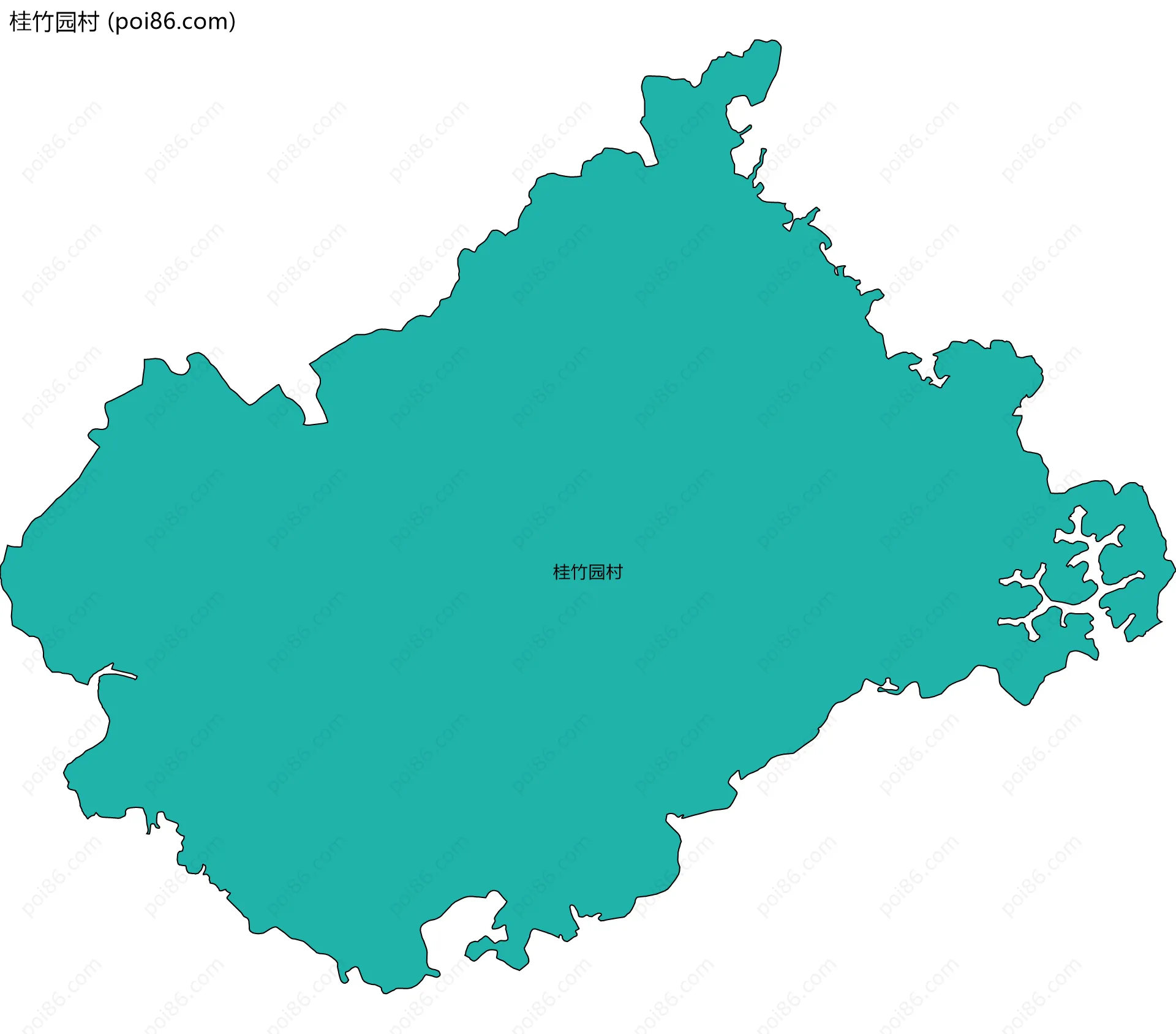 桂竹园村边界地图