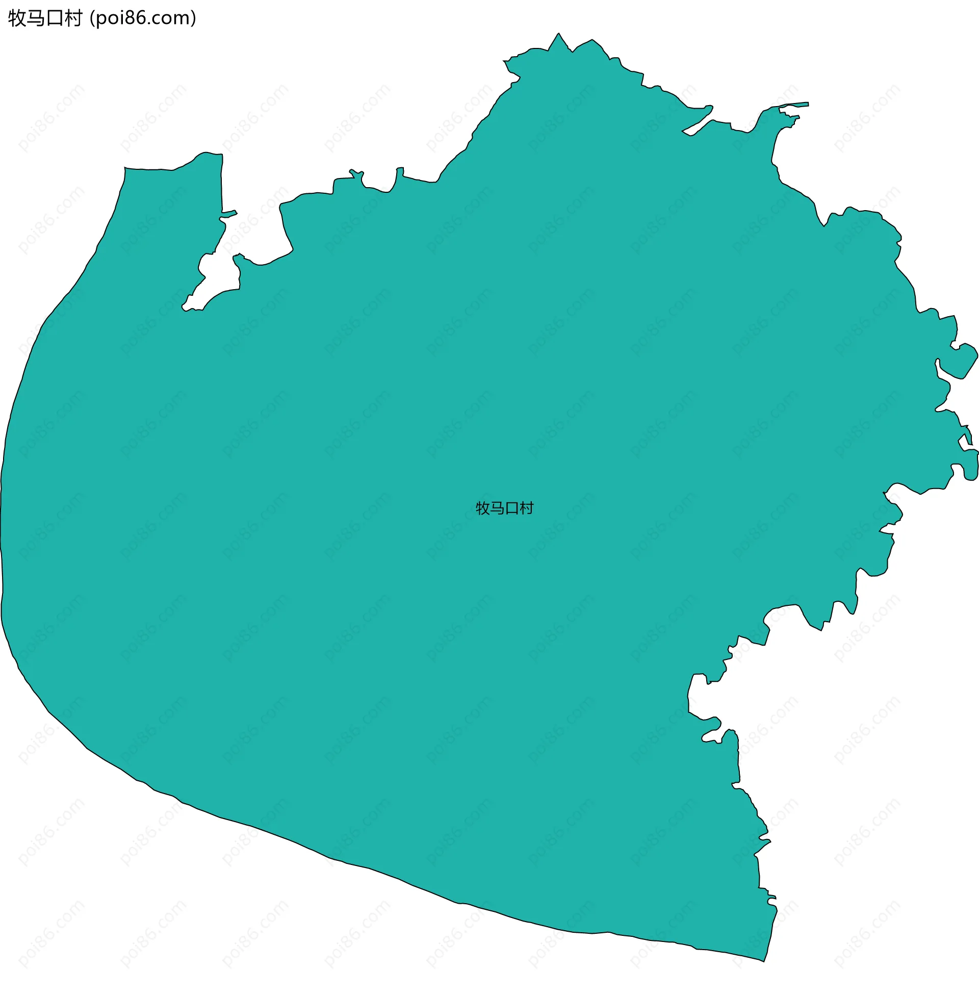 牧马口村边界地图