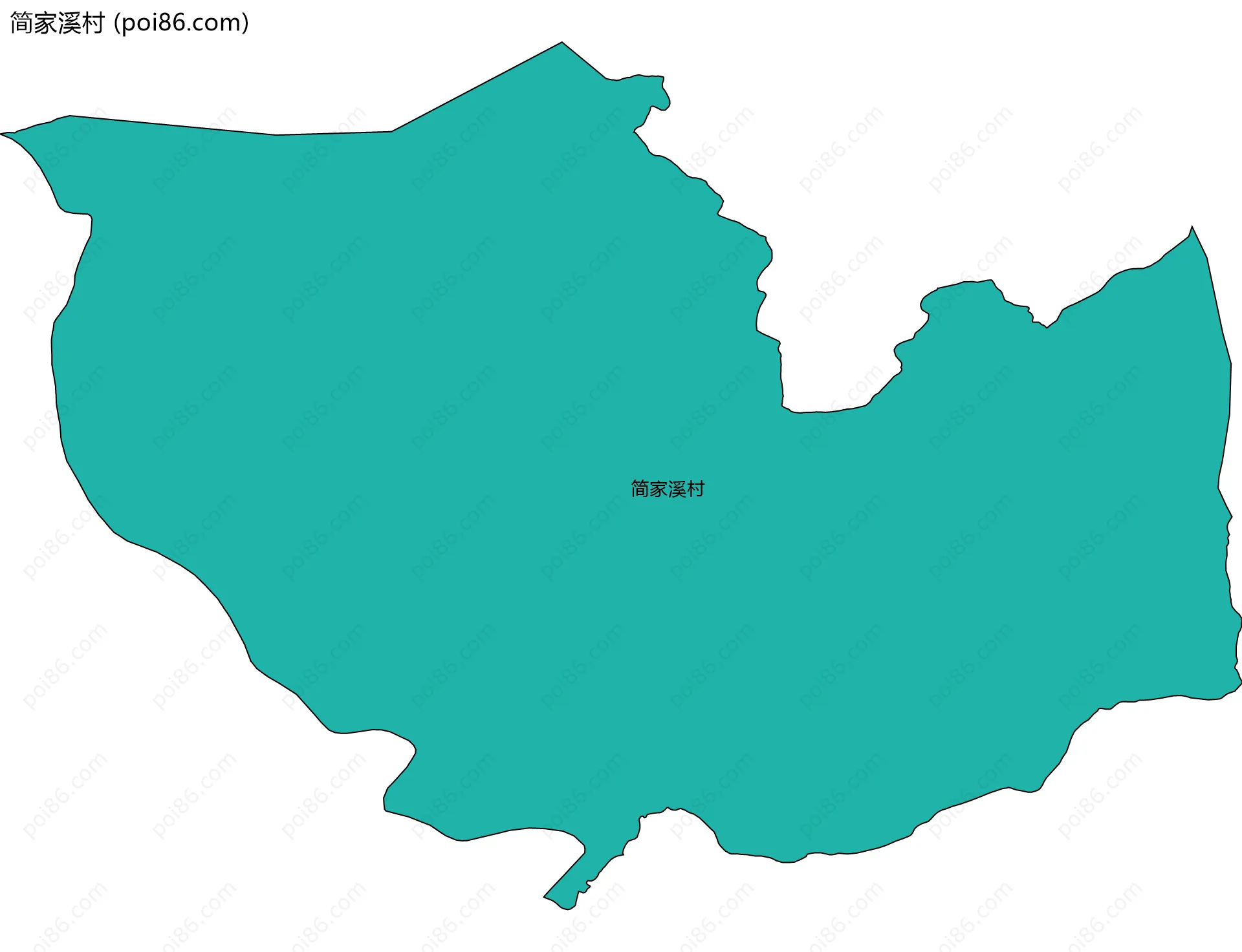 简家溪村边界地图