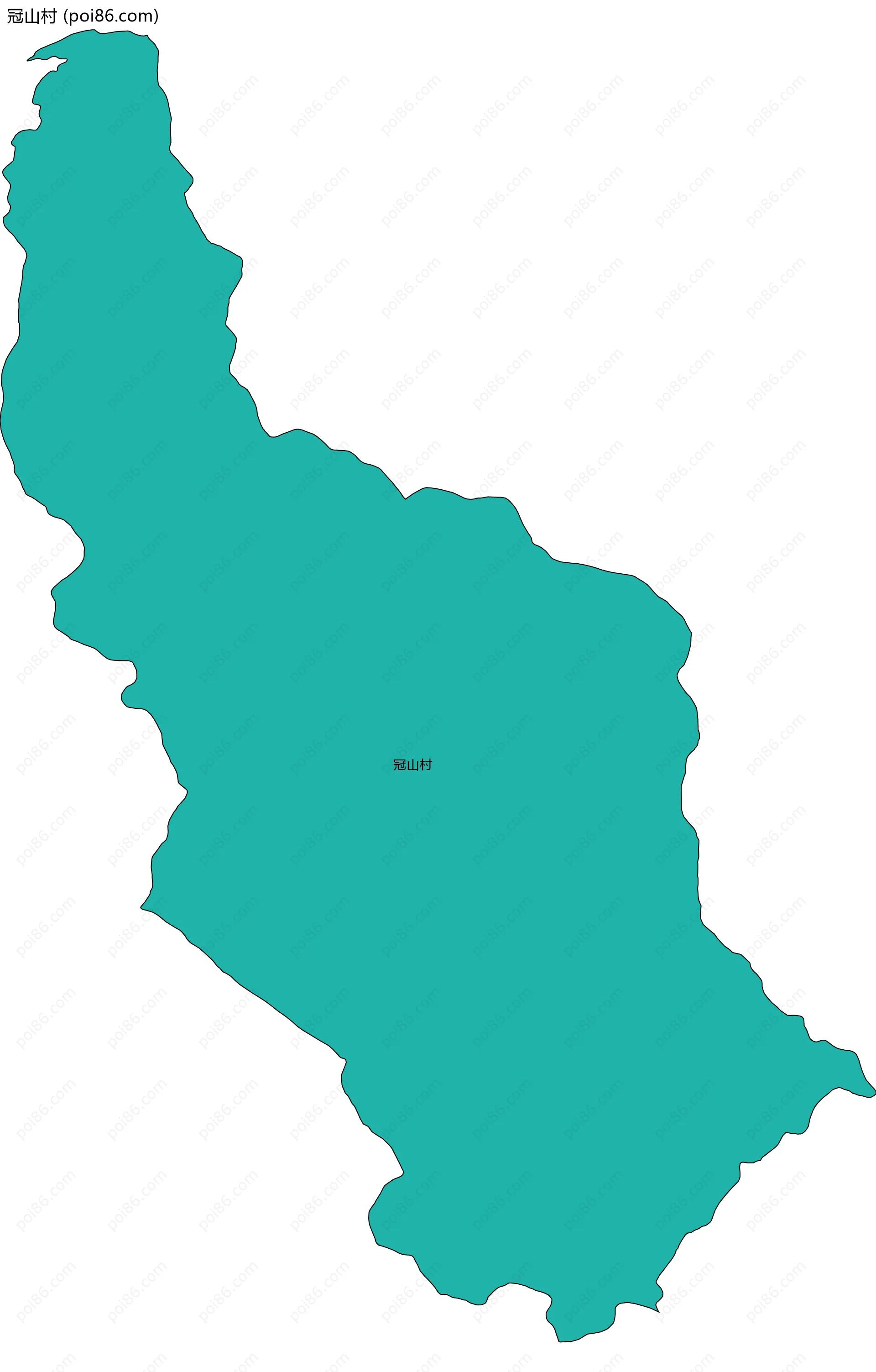冠山村边界地图