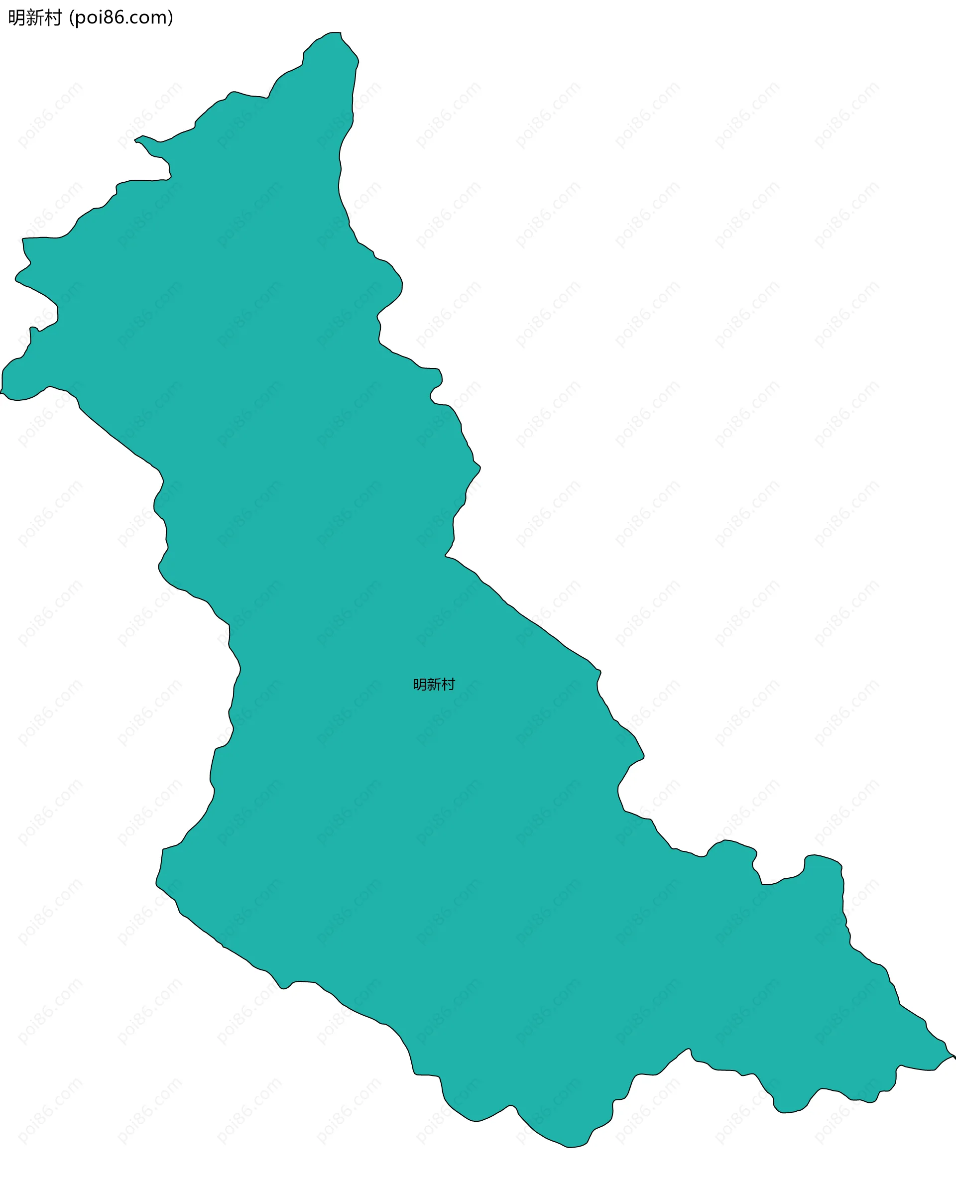 明新村边界地图