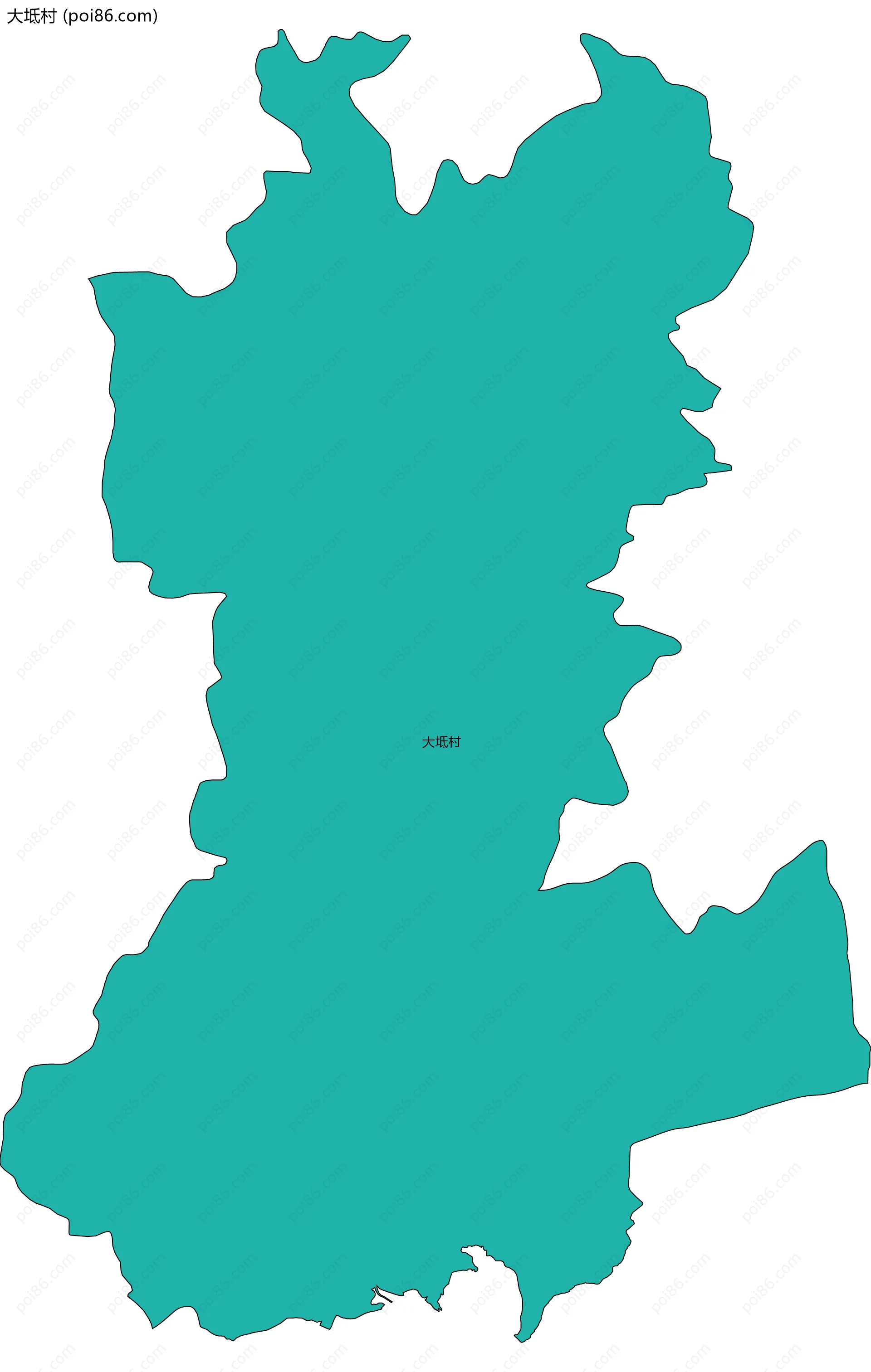 大坻村边界地图