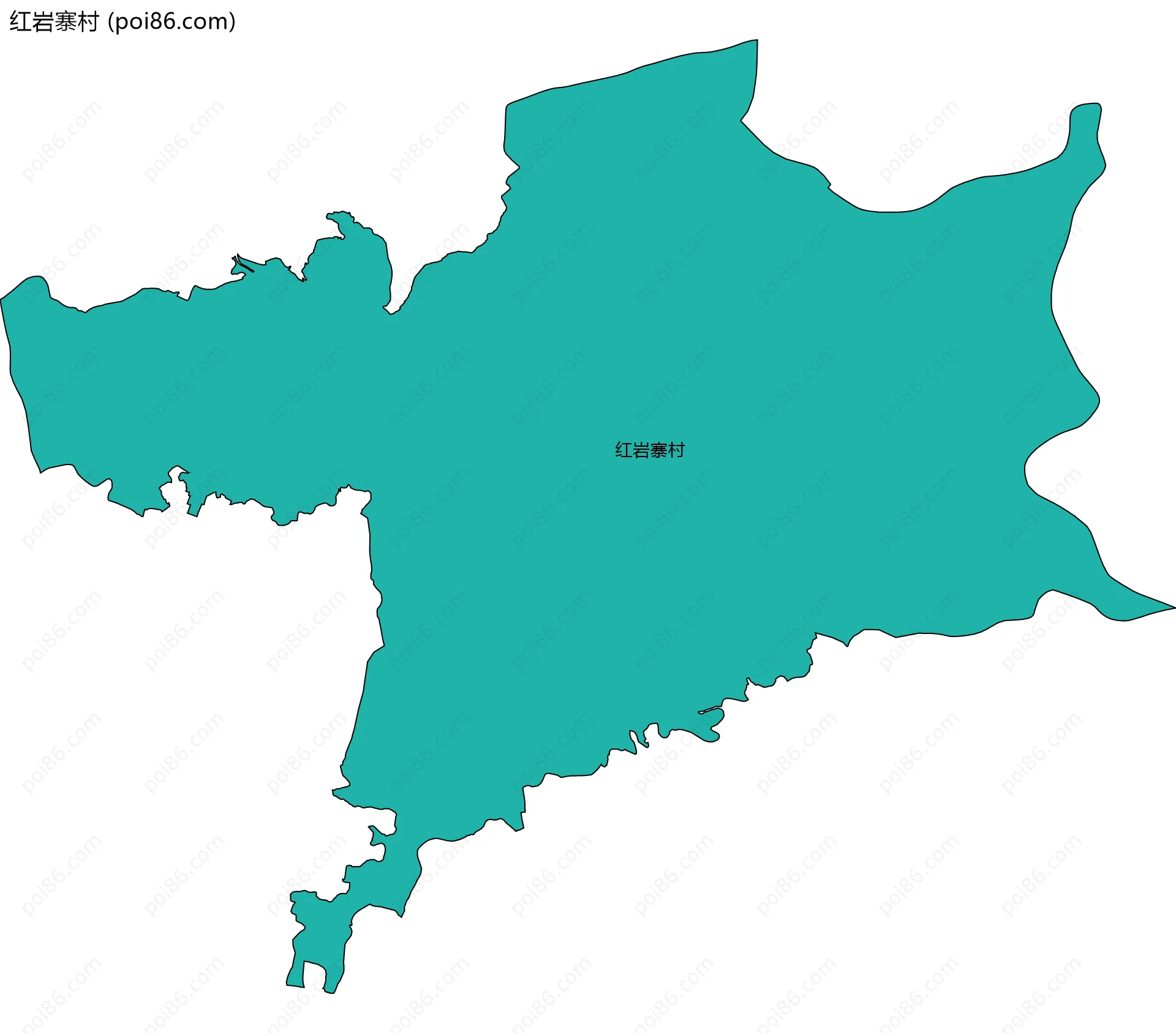 红岩寨村边界地图