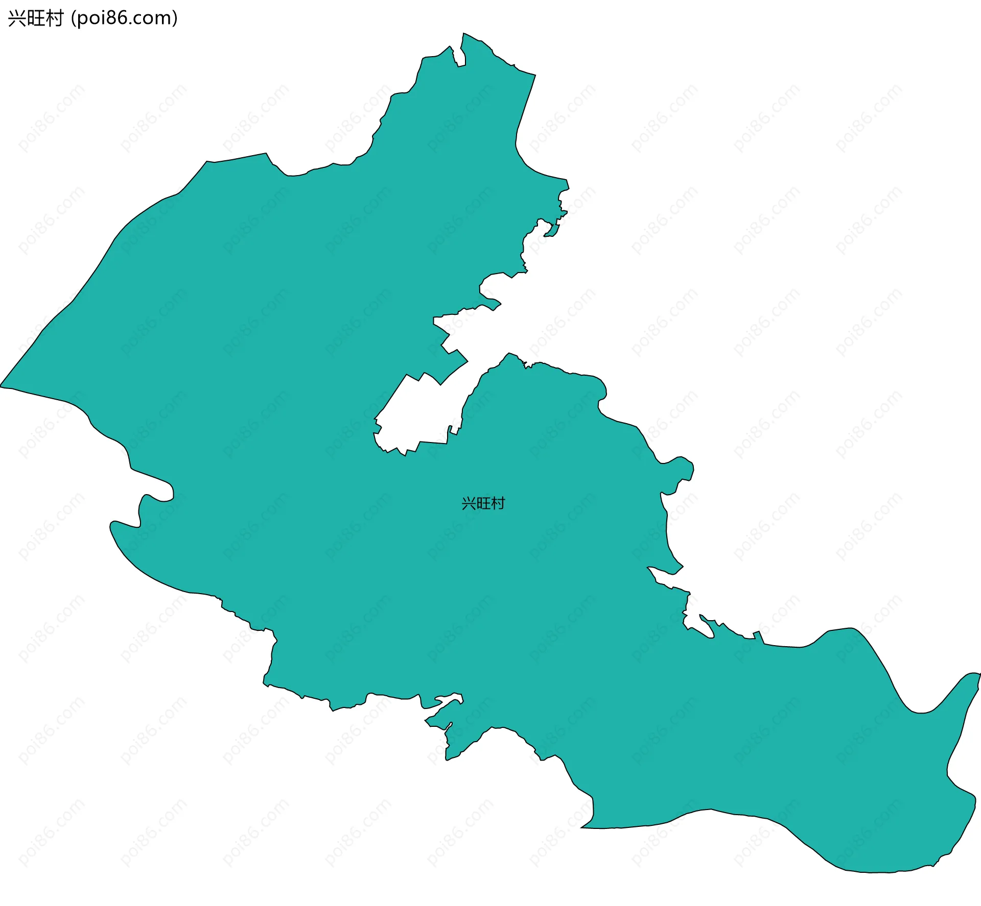 兴旺村边界地图