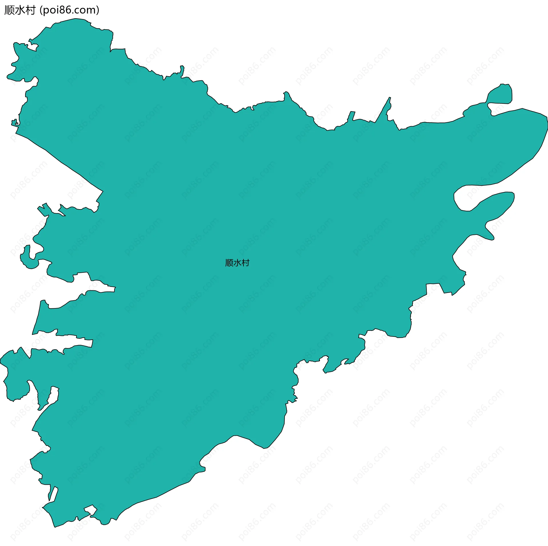 顺水村边界地图
