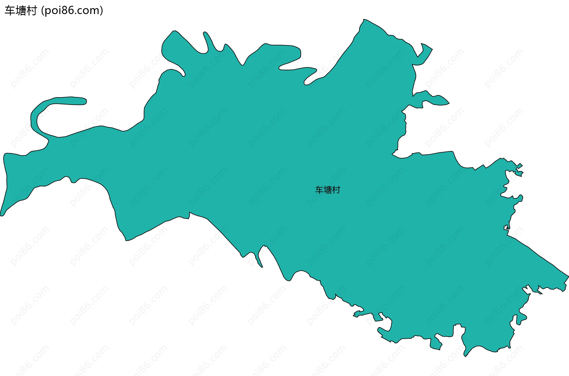 车塘村边界地图