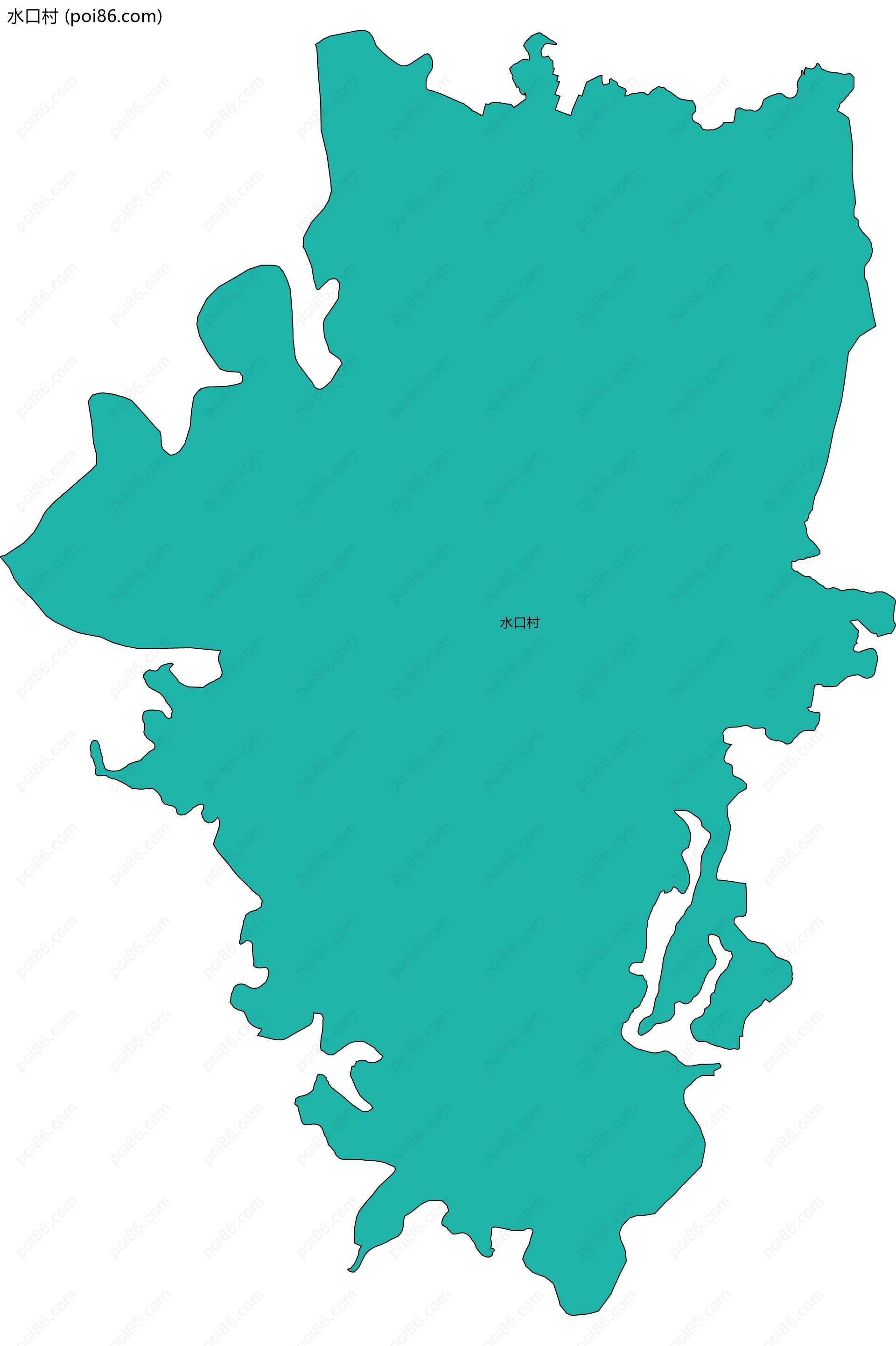 水口村边界地图