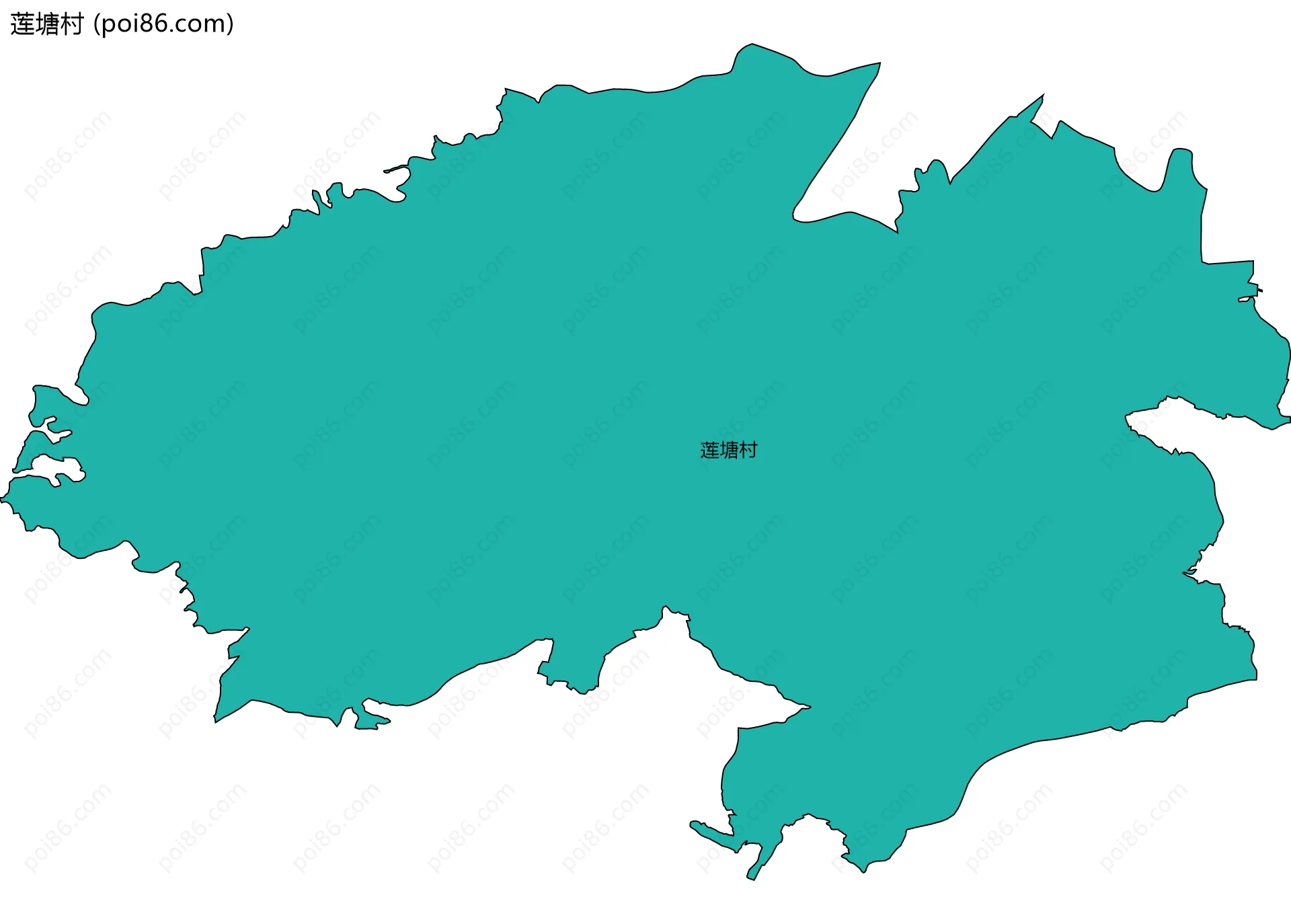 莲塘村边界地图