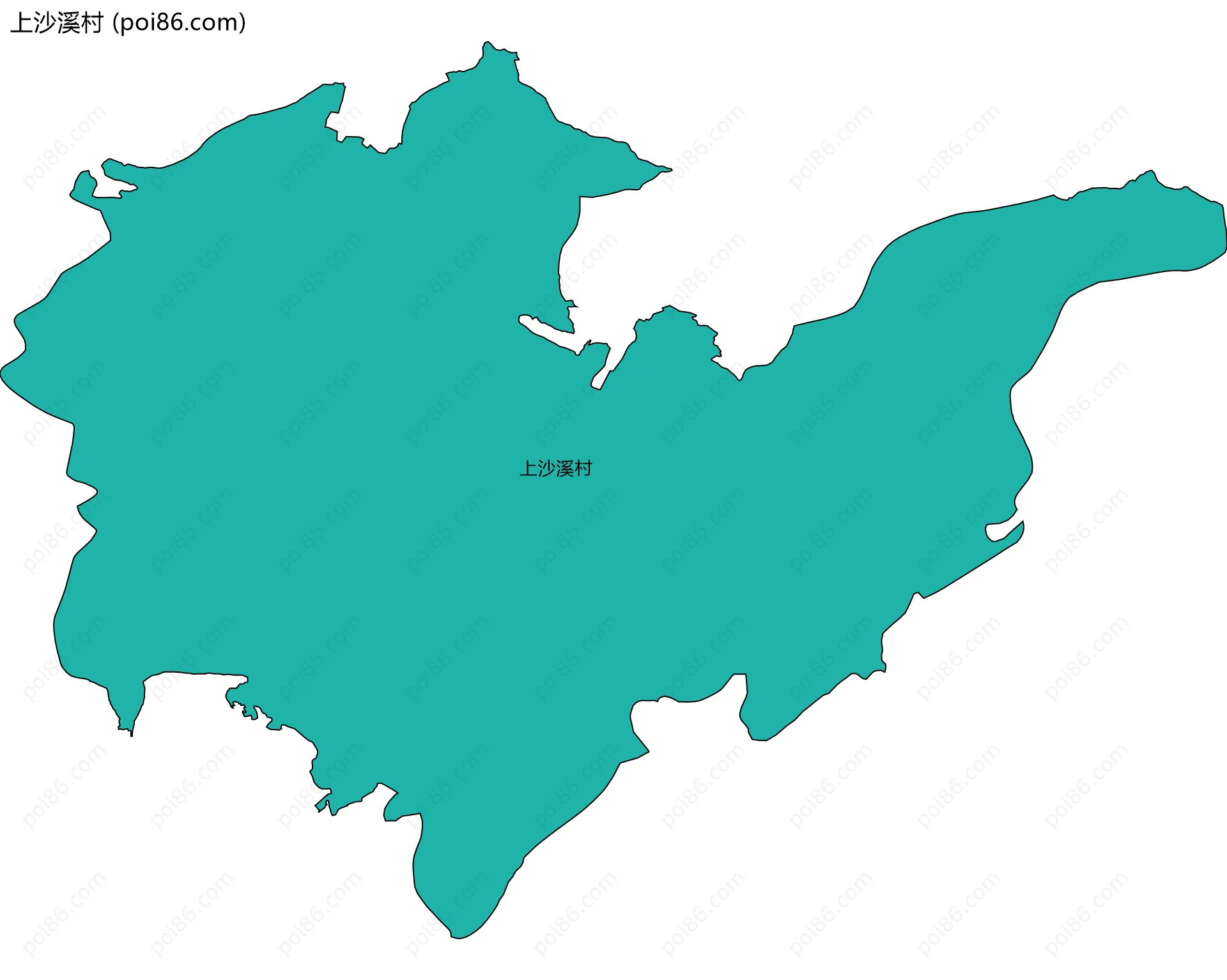 上沙溪村边界地图