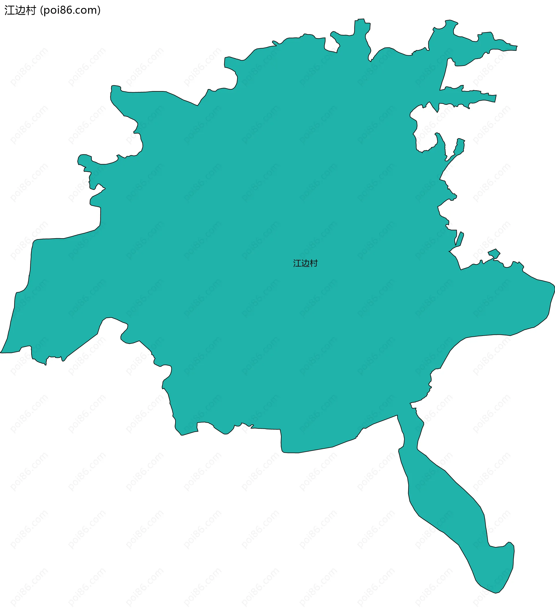 江边村边界地图