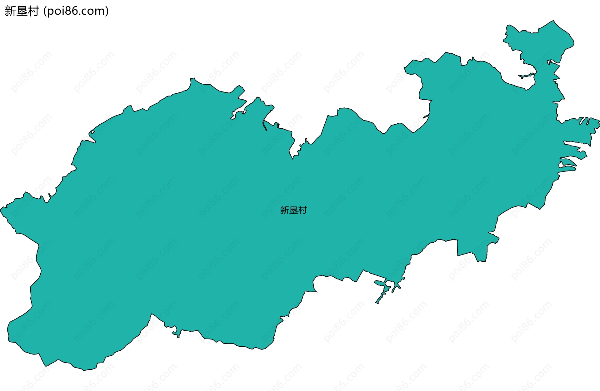 新垦村边界地图