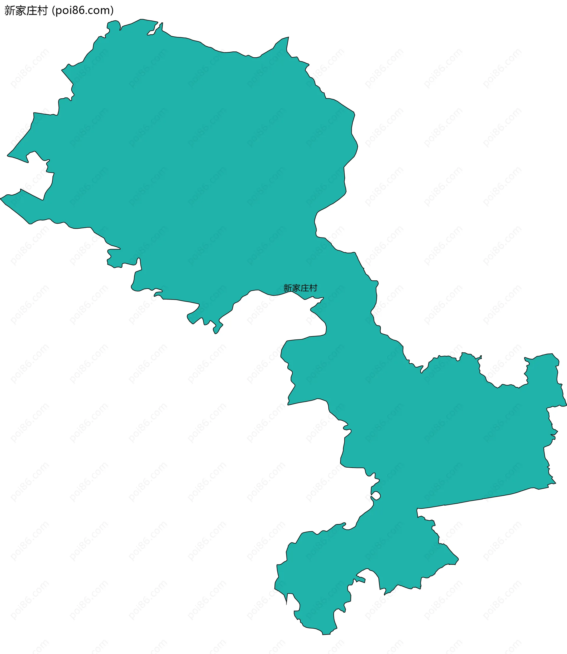 新家庄村边界地图
