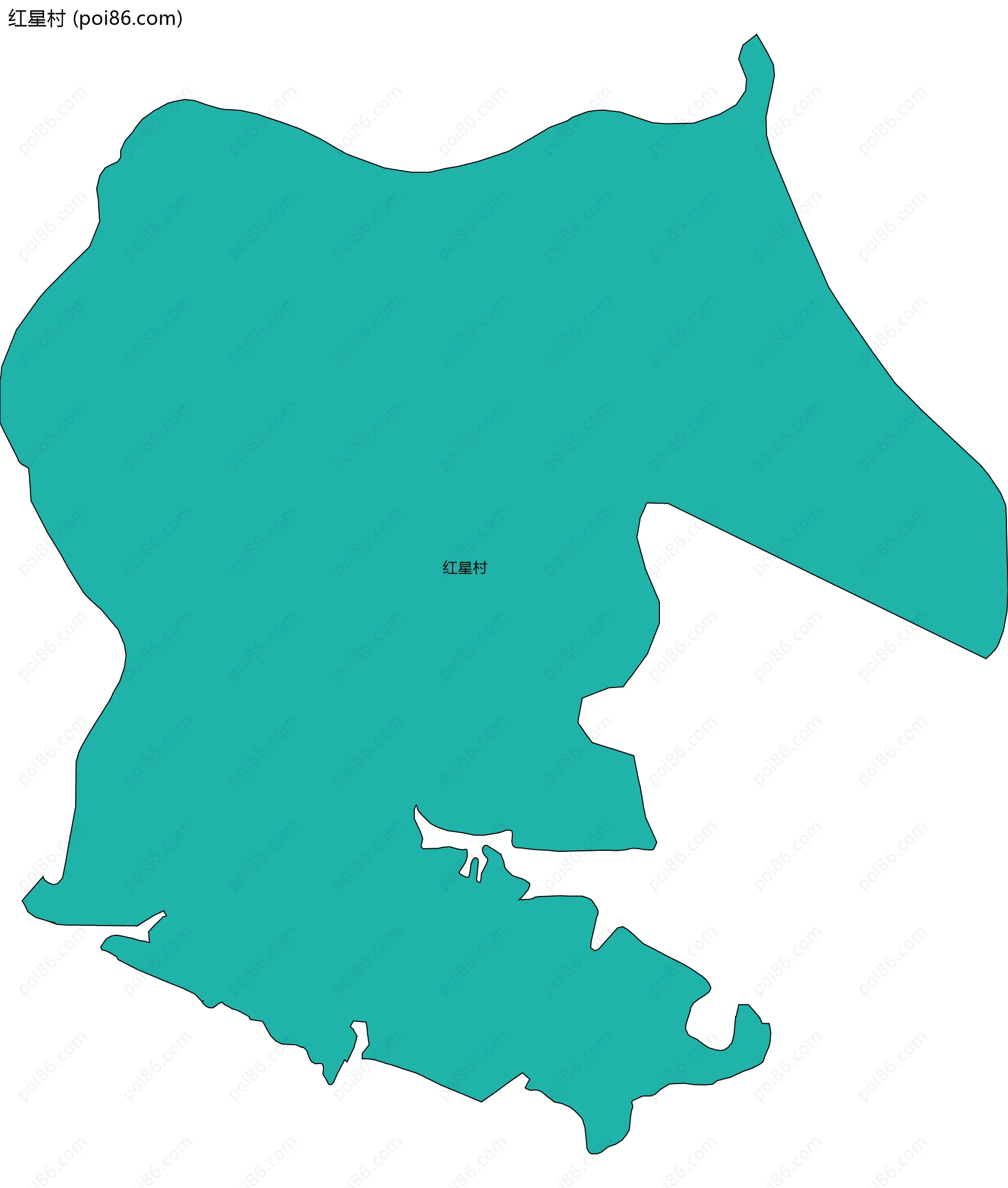 红星村边界地图